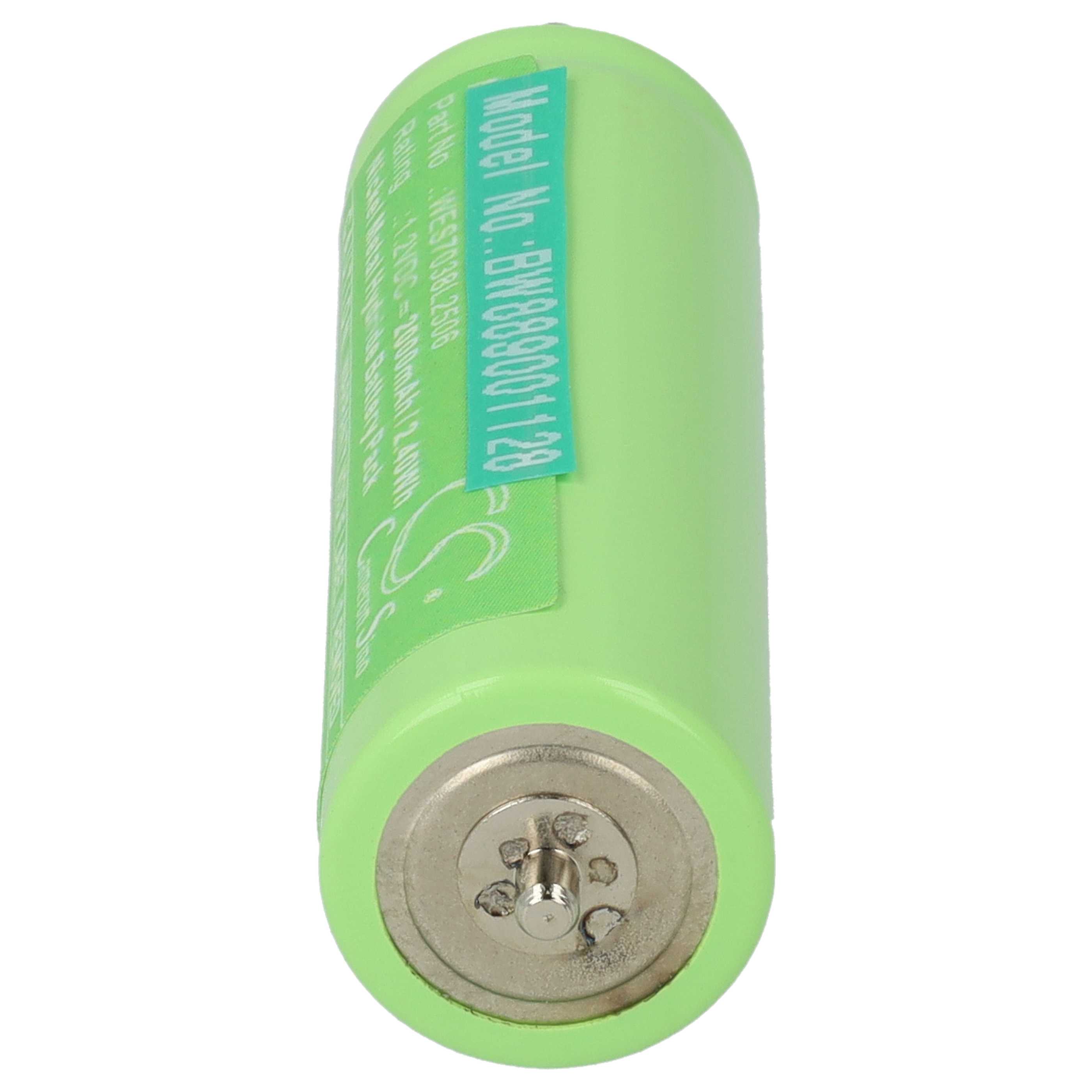 Electric Razor 2x Battery Replacement for Panasonic WERGB80L2508, WES7038L2506 - 2000 mAh 1.2 V NiMH