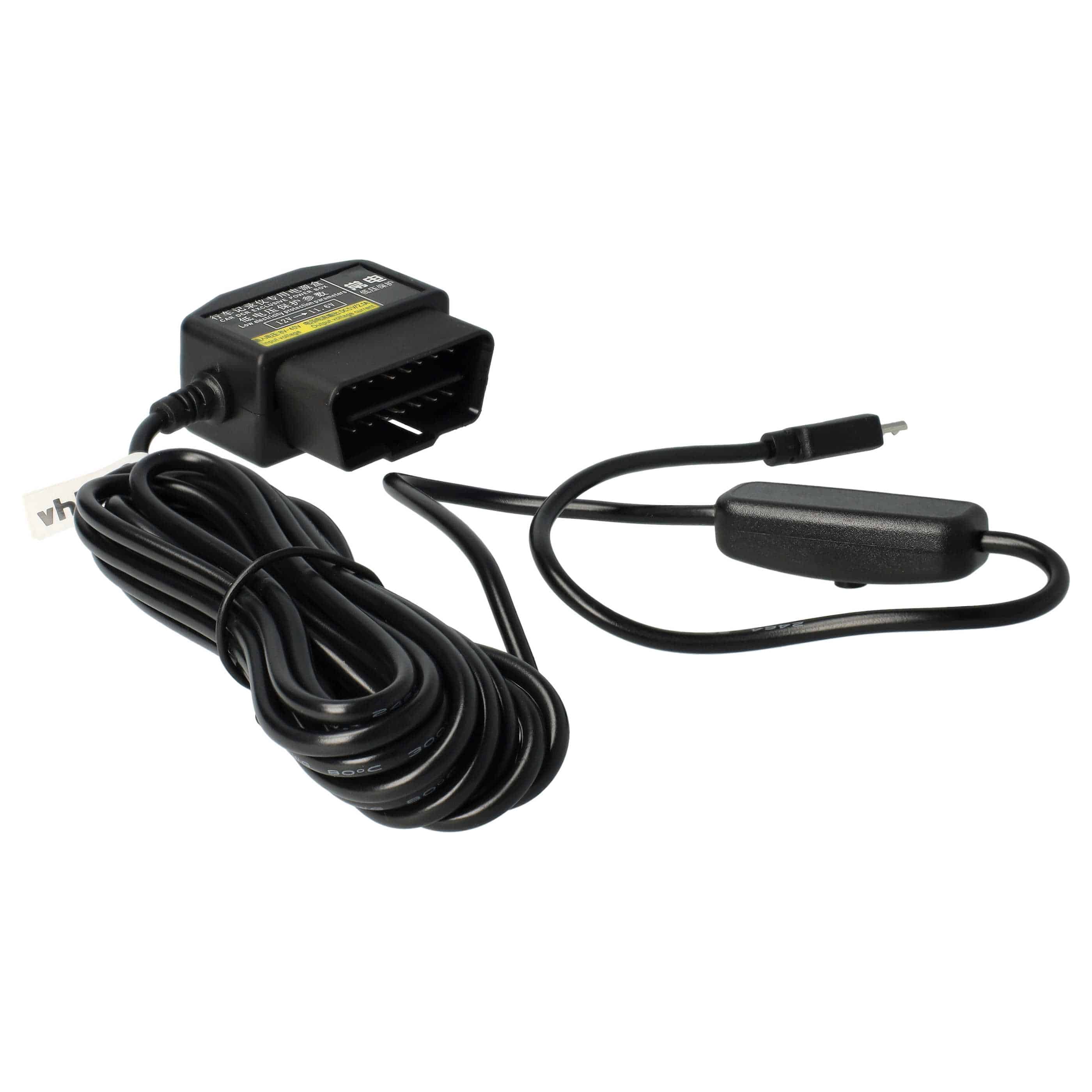 OBD2 Micro-USB Kabel Ladekabel für Dashcam GPS Navi Smartphone3,5m