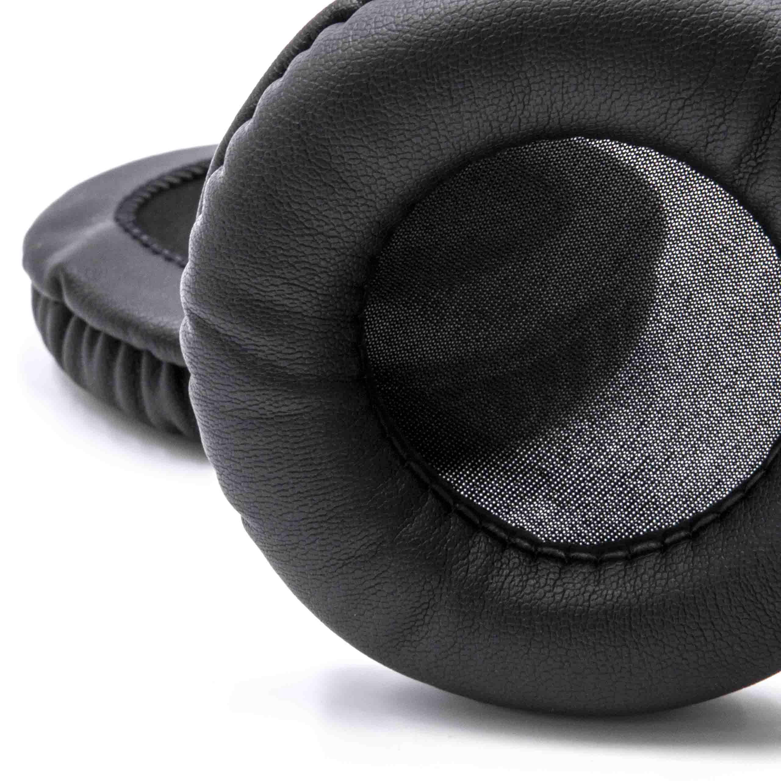 2x Coussinets d'oreille 9cm pour casque - polyuréthane noir