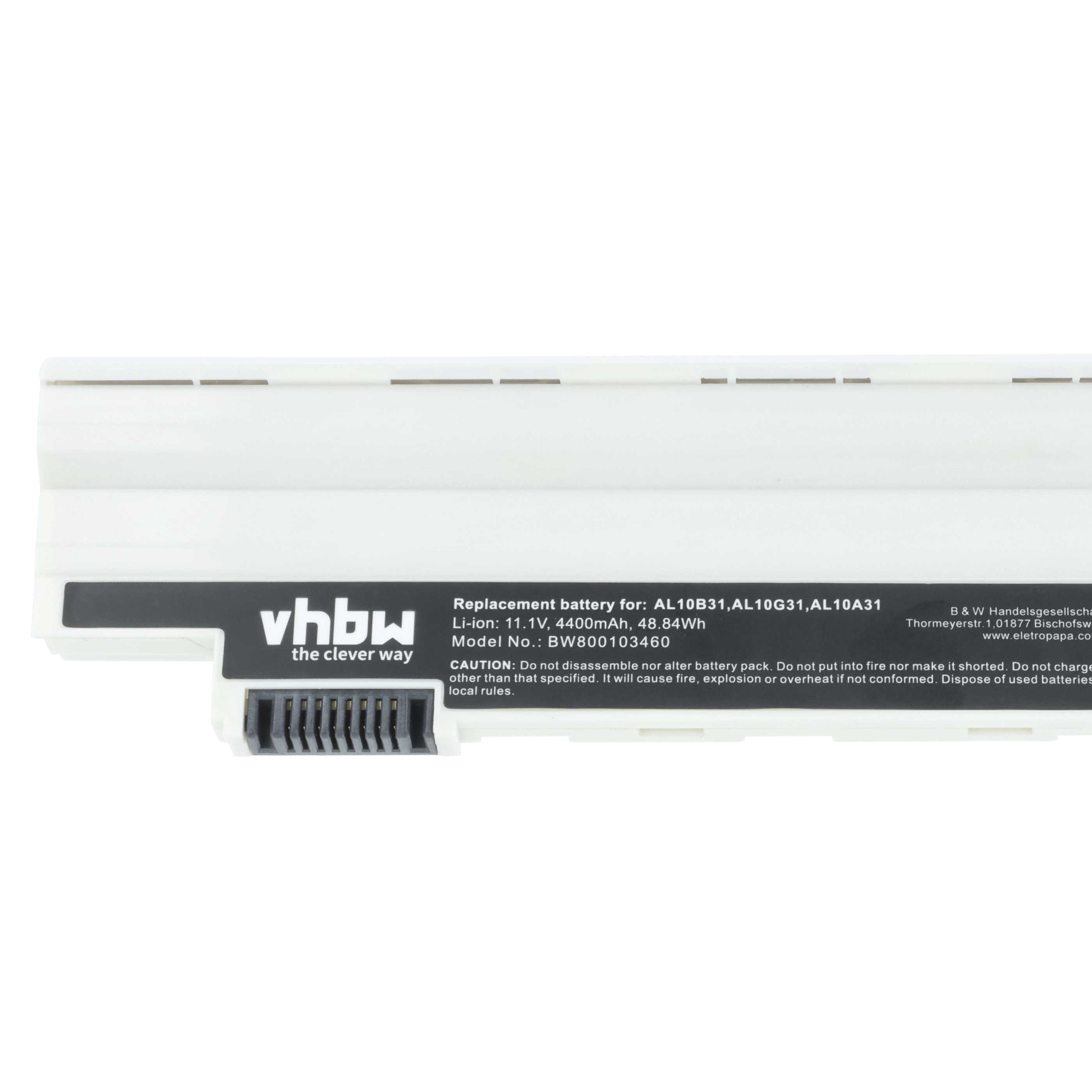 Akumulator do laptopa Acer Aspire One D255, D257, D260, D270 - 4400 mAh 11,1 V Li-Ion, biały