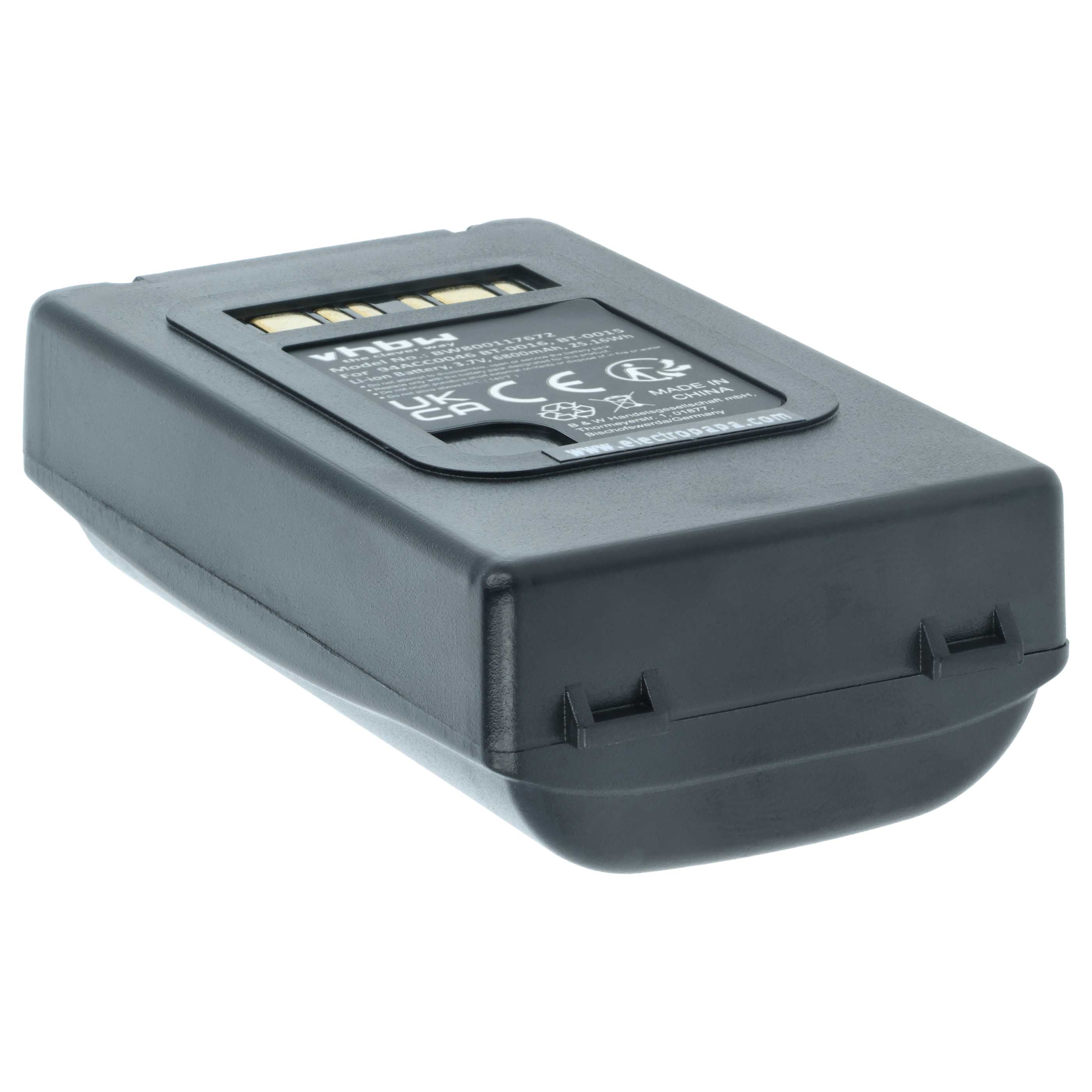 2x Batteria sostituisce Datalogic 94ACC0048, 94ACC0046 per barcode scanner Datalogic - 6800mAh 3,7V Li-Ion