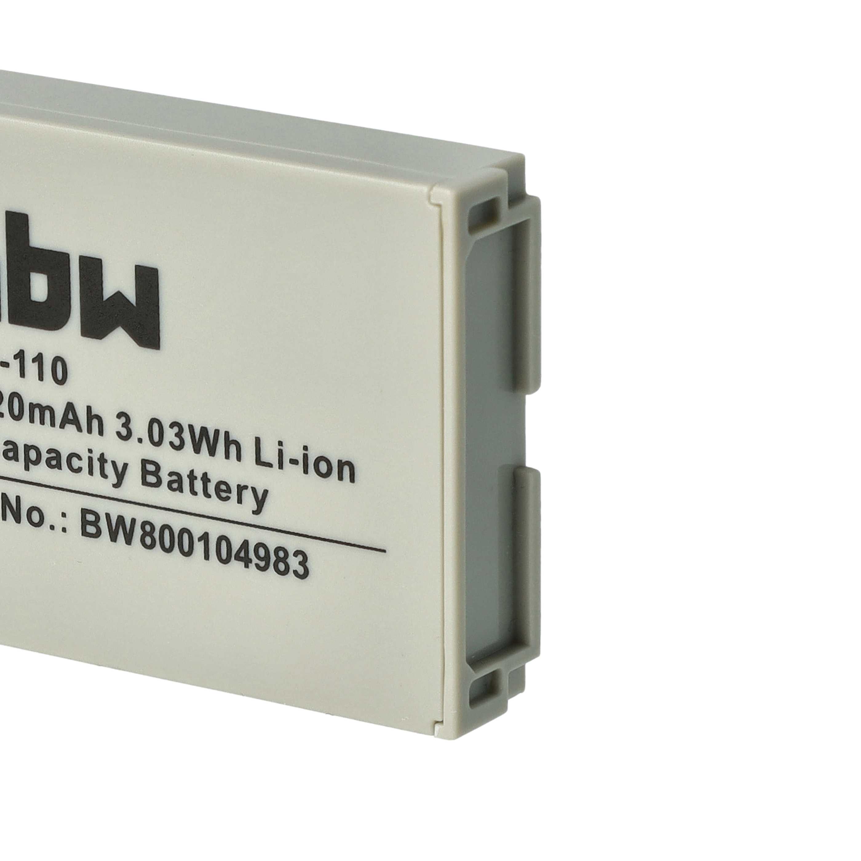 Videocamera Battery replaces Canon BP-110 - 800 mAh 3.7 V Li-Ion