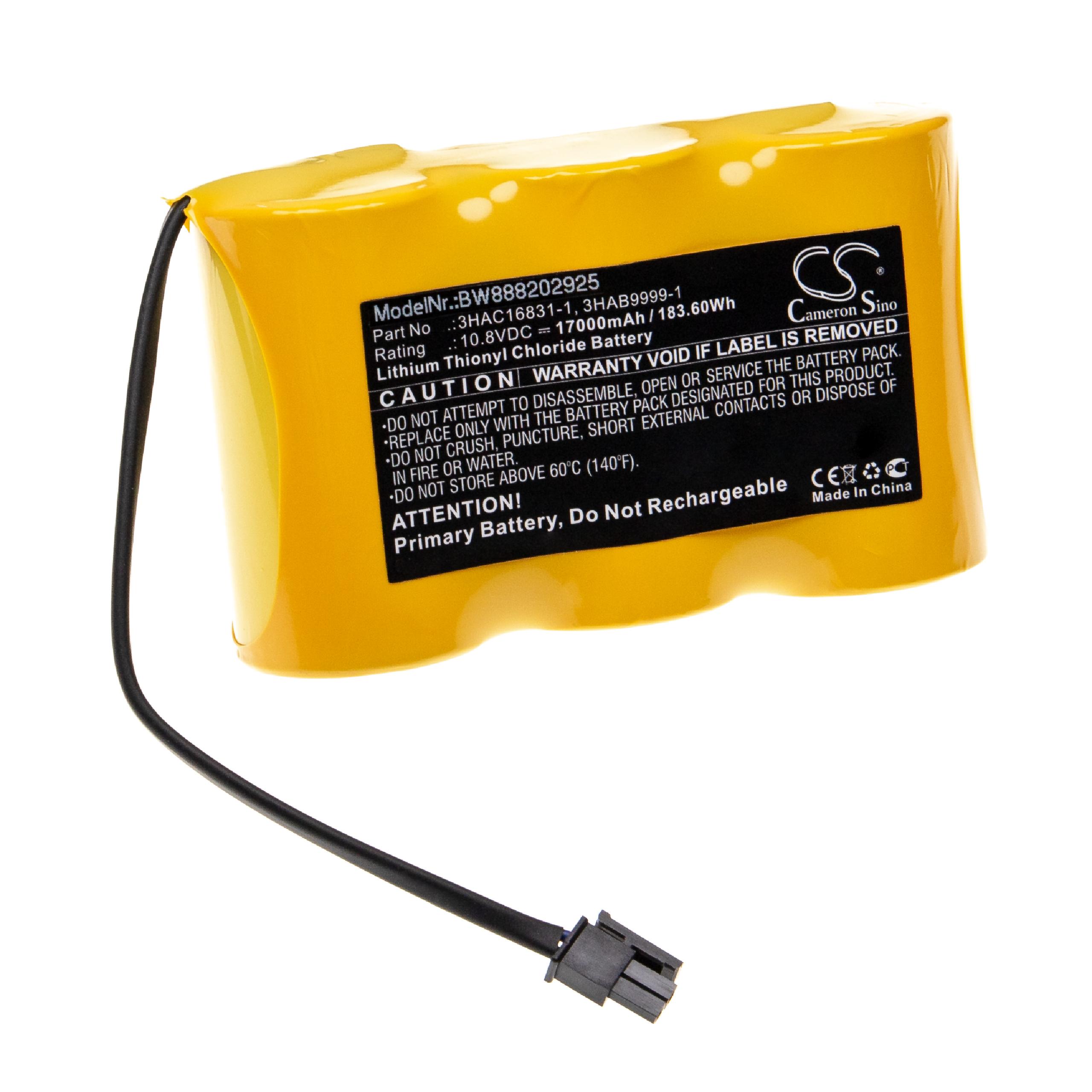 Industrieroboter-Batterie als Ersatz für ABB 3HAB9999-1, 1SAP180300R0001 - 17000mAh 10,8V Li-SOCl2