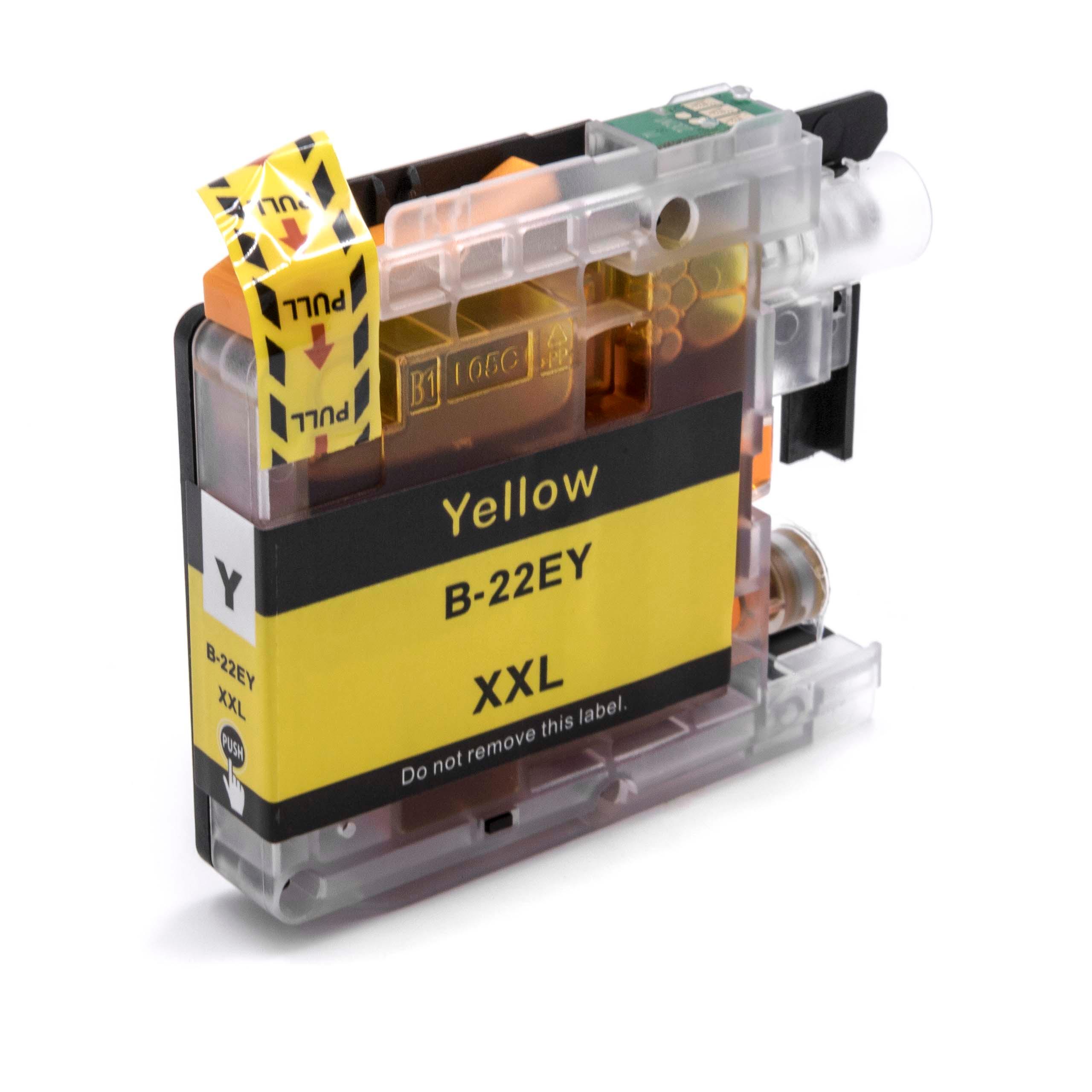 Ink Cartridge as Exchange for Brother LC22EY, LC-22EY, LC-22E Y for Brother Printer - Yellow 15 ml + Chip