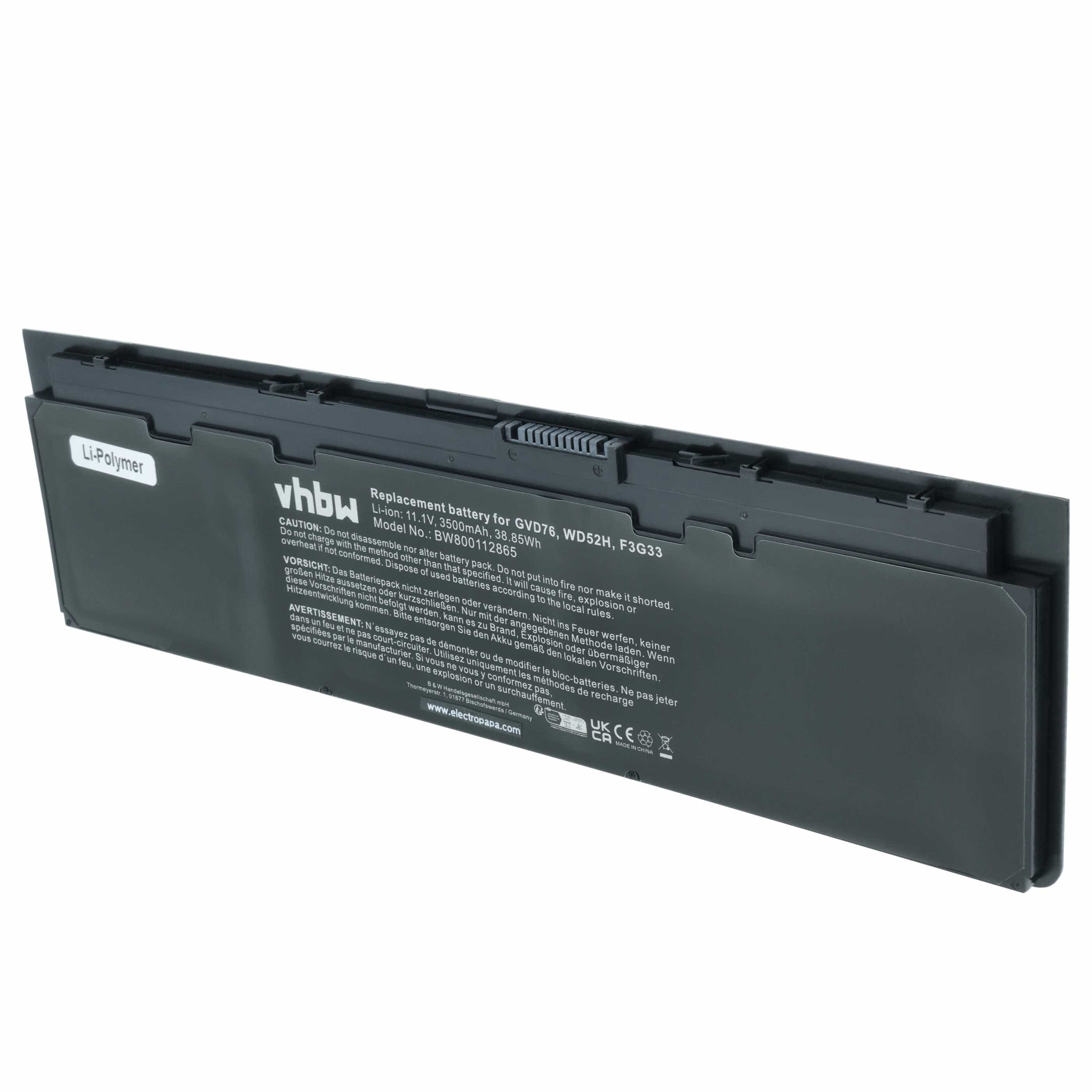Akumulator do laptopa zamiennik Dell 0W57CV, 9C26T, 451-BBFW, GVD76, 451-BBFX - 3500 mAh 11,1 V Li-Ion, czarny