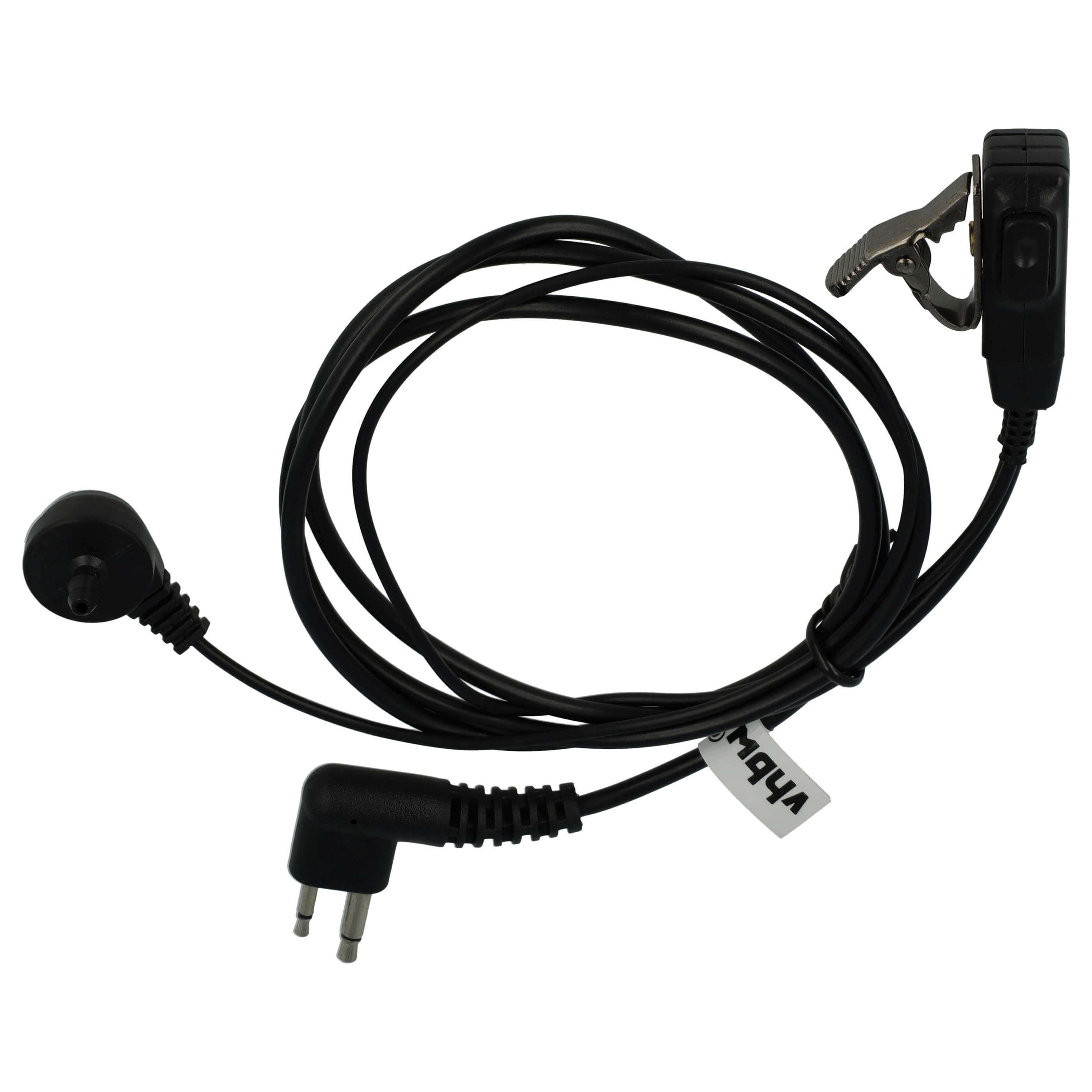 5x Security Radio Headset suitable for Motorola GP300 - "Take Call Button", Clip Mount + Phono Cable