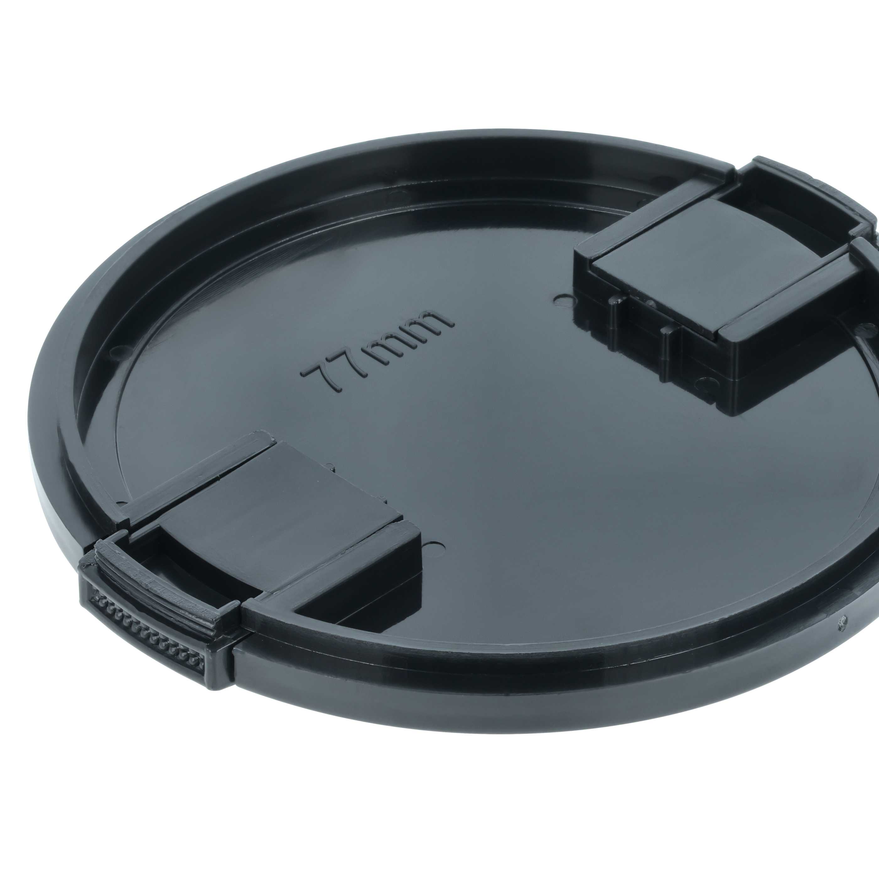 Copriobiettivo 77 mm per Fujifilm, Leica, Pentax, Nikon - con impugnatura laterale, plastica, nero