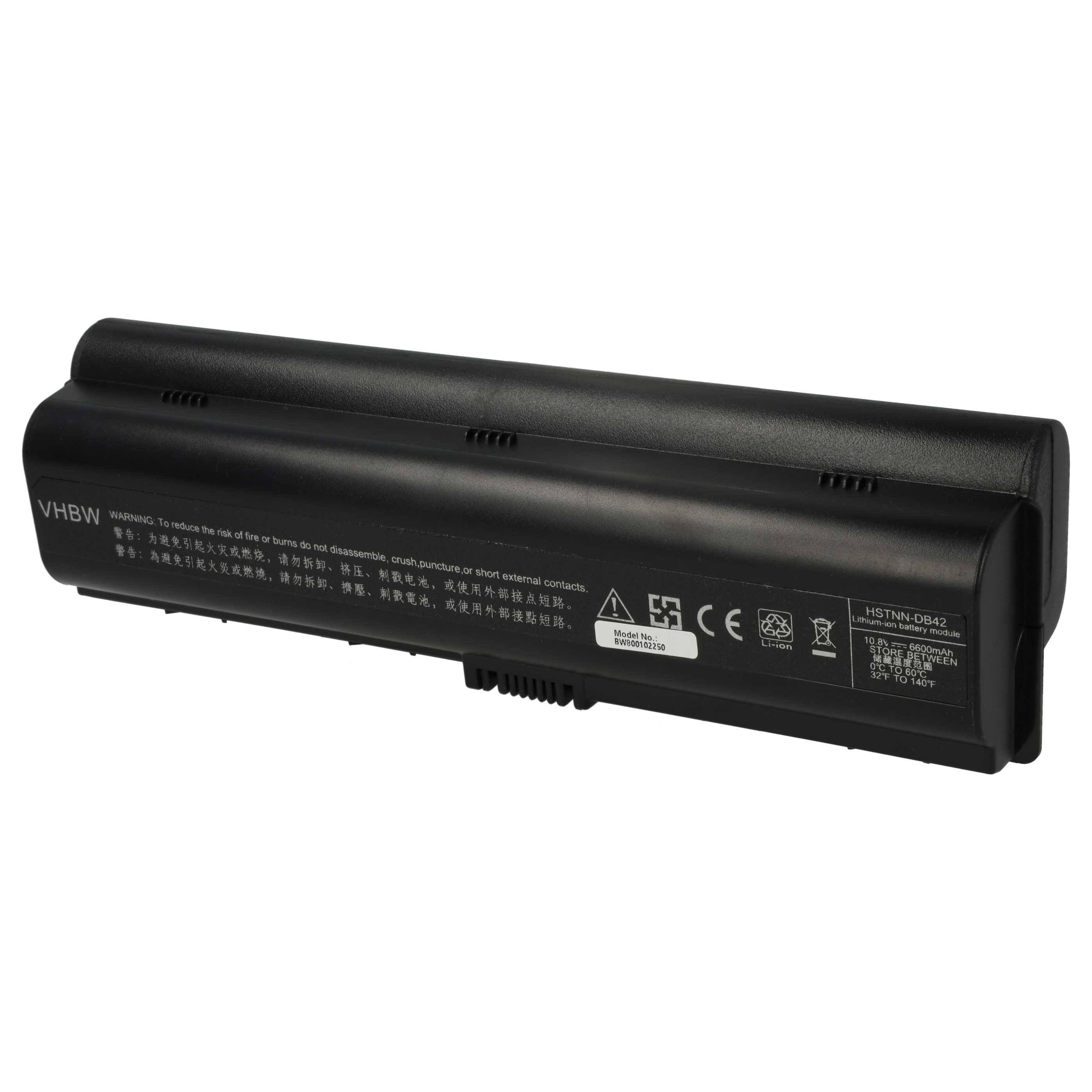 Akumulator do laptopa zamiennik HP 411462-261, 411462-421, 411462-141 - 6600 mAh 10,8 V Li-Ion, czarny