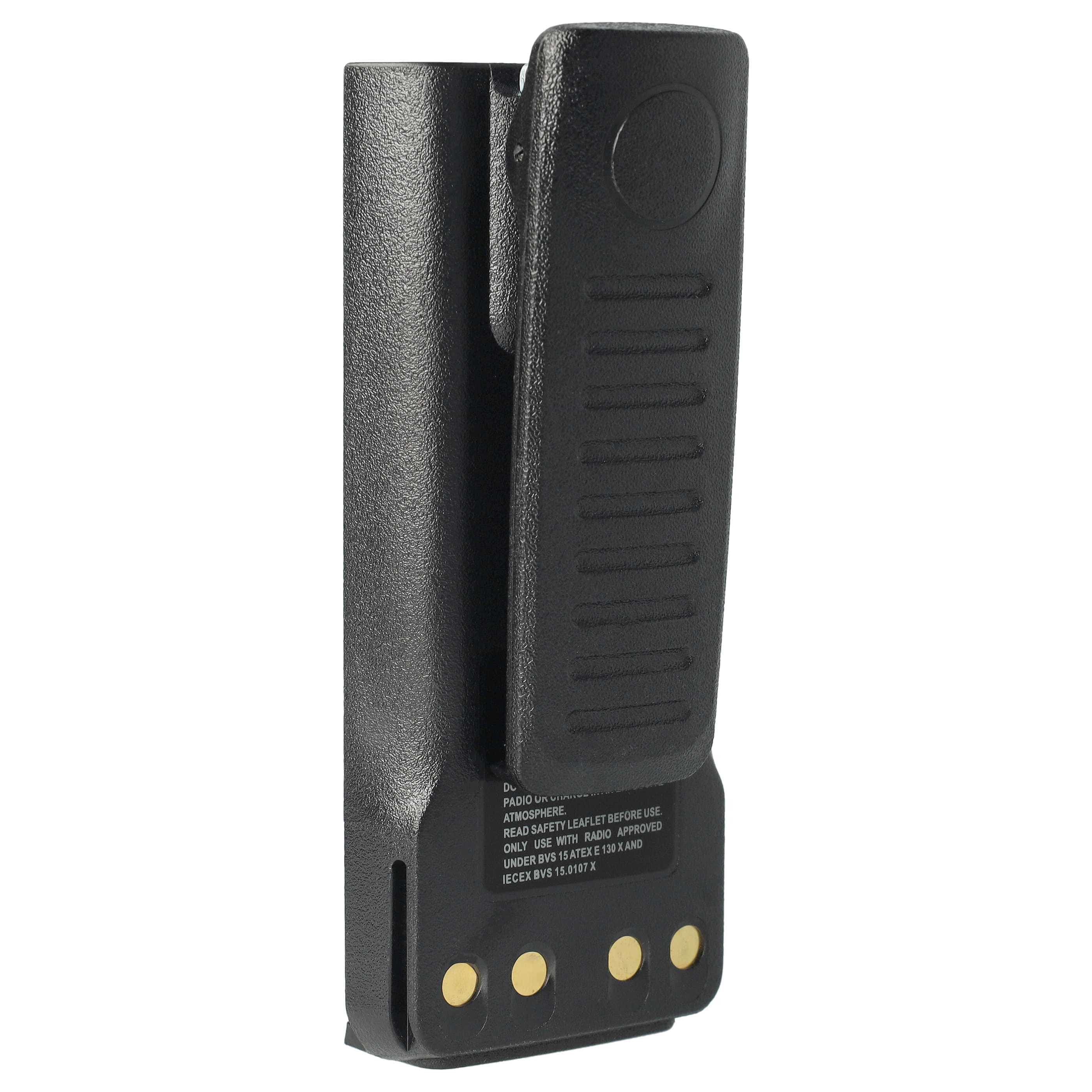 Radio 2x Battery replaces Motorola NNTN8570B, NNTN8570A, NNTN8570 - 1250 mAh 7.6 V Li-Ion + Belt Clip