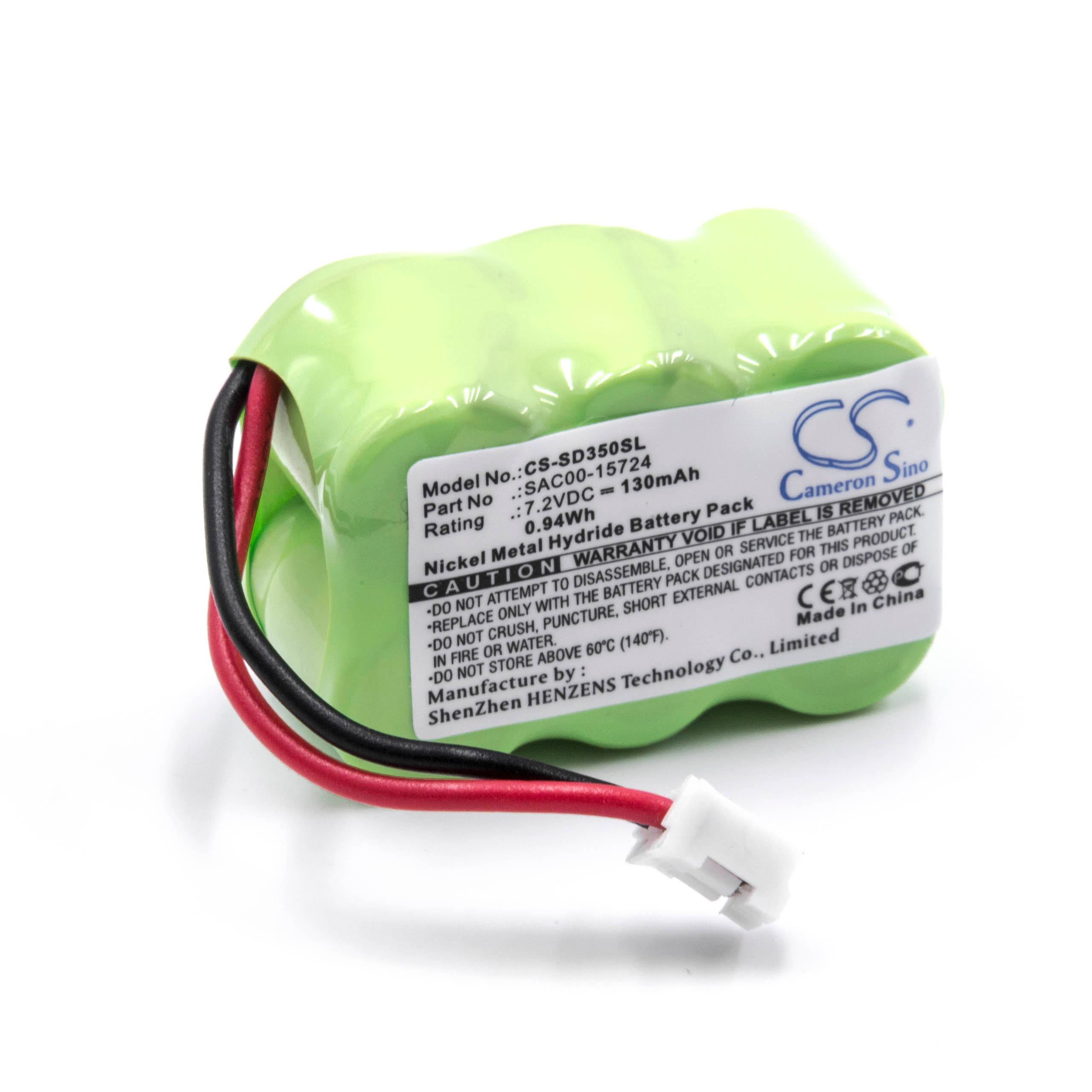 Batterie remplace Sportdog SAC00-15724 pour collier de dressage de chien - 130mAh 7,2V NiMH