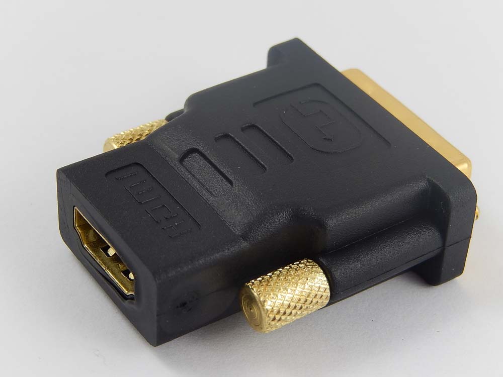 vhbw Adaptateur HDMI-DVI pour connexion d'appareils DVI - Port HDMI-A femelle vers connecteur DVI noir
