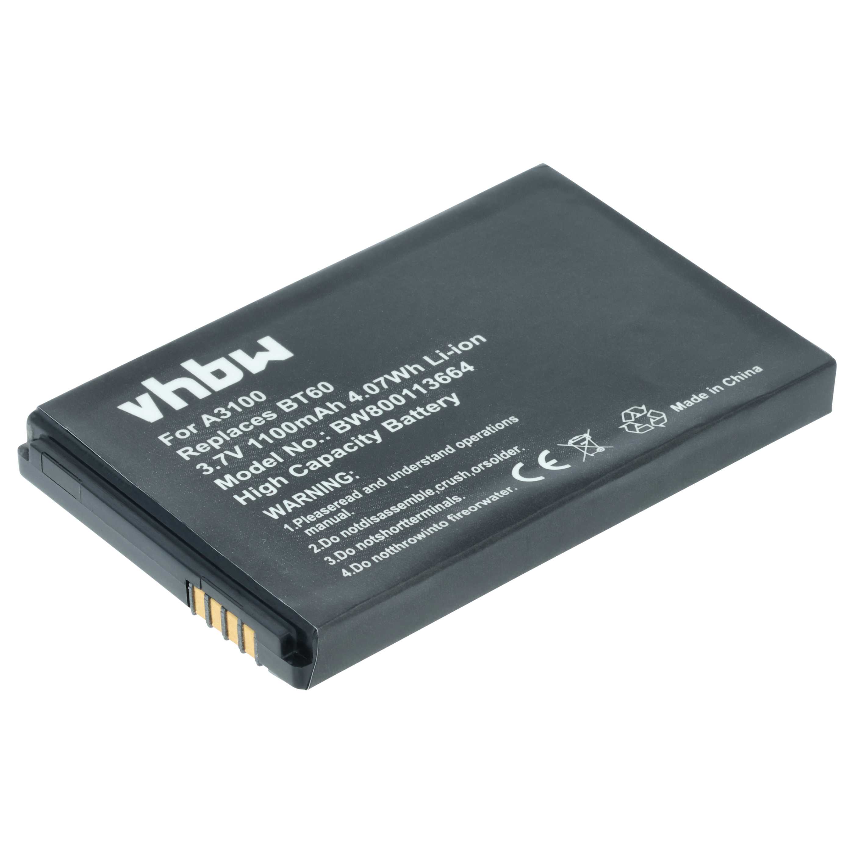 2x Batteria sostituisce Motorola BT90, HKNN4013A, HKLN4440B, BT110, BT60 per cellulare - 1100mAh 3,7V Li-Ion 