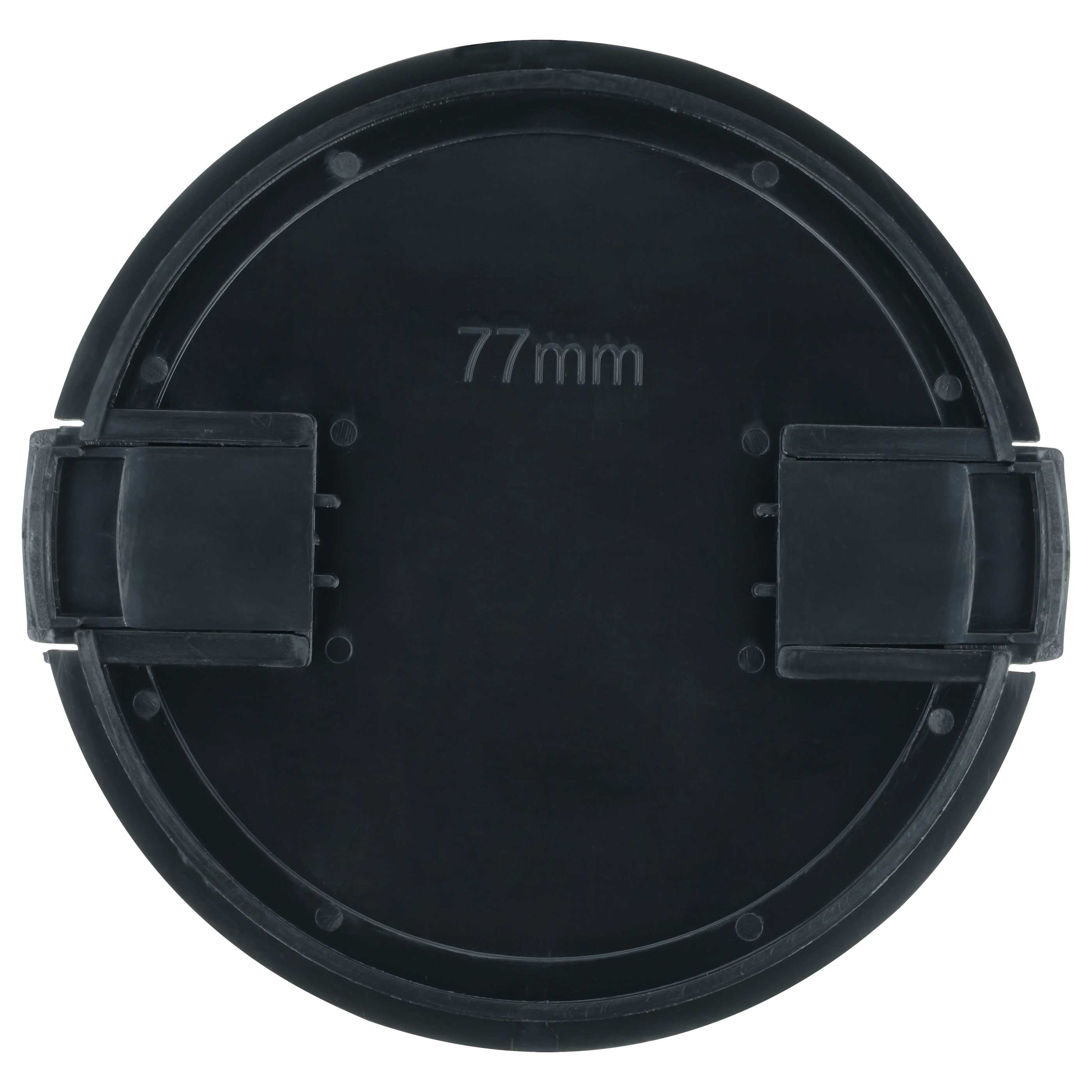 Copriobiettivo 77 mm per Fujifilm, Leica, Pentax, Nikon - con impugnatura laterale, plastica, nero