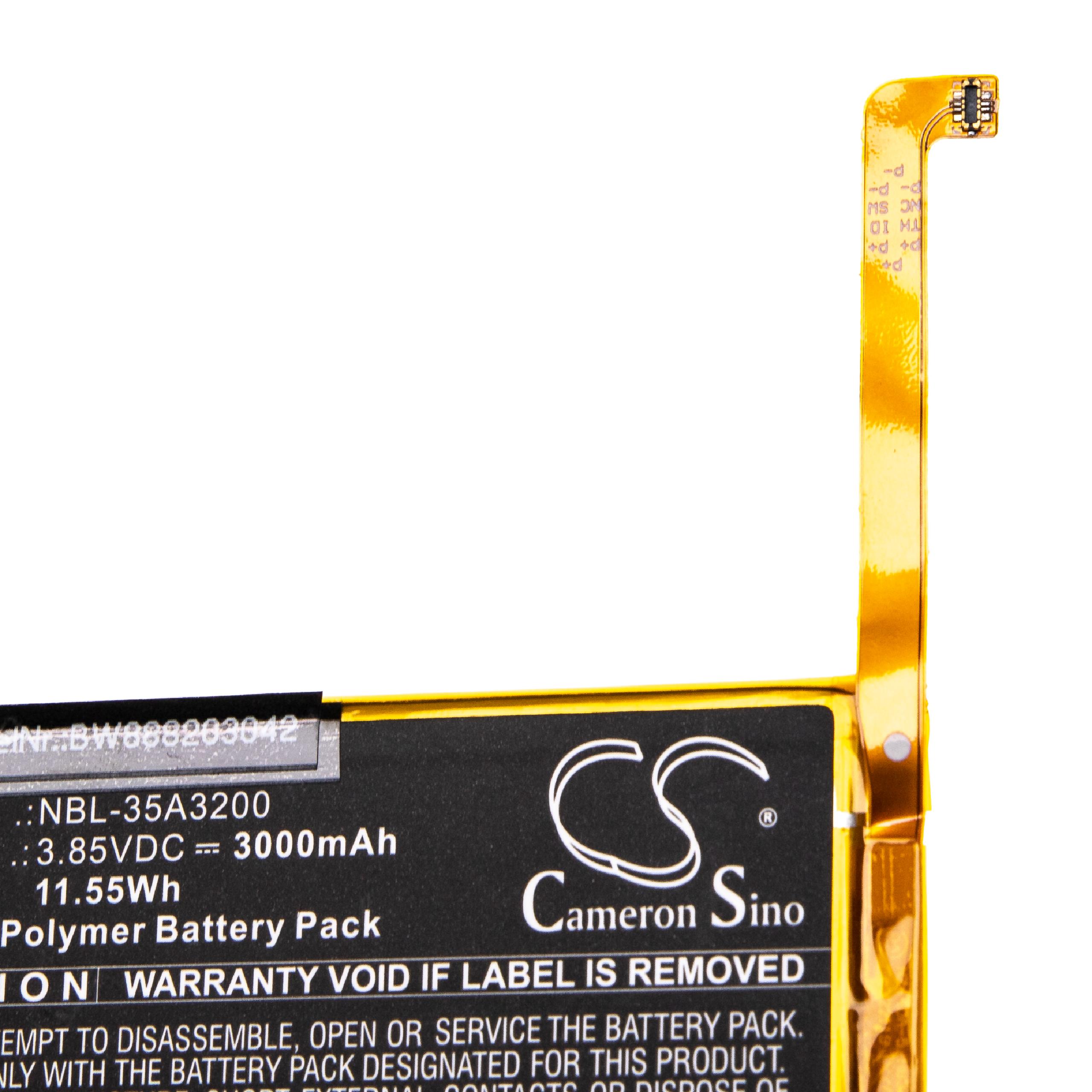 Batterie remplace Neffos NBL-35A3200 pour téléphone portable - 3000mAh, 3,85V, Li-polymère
