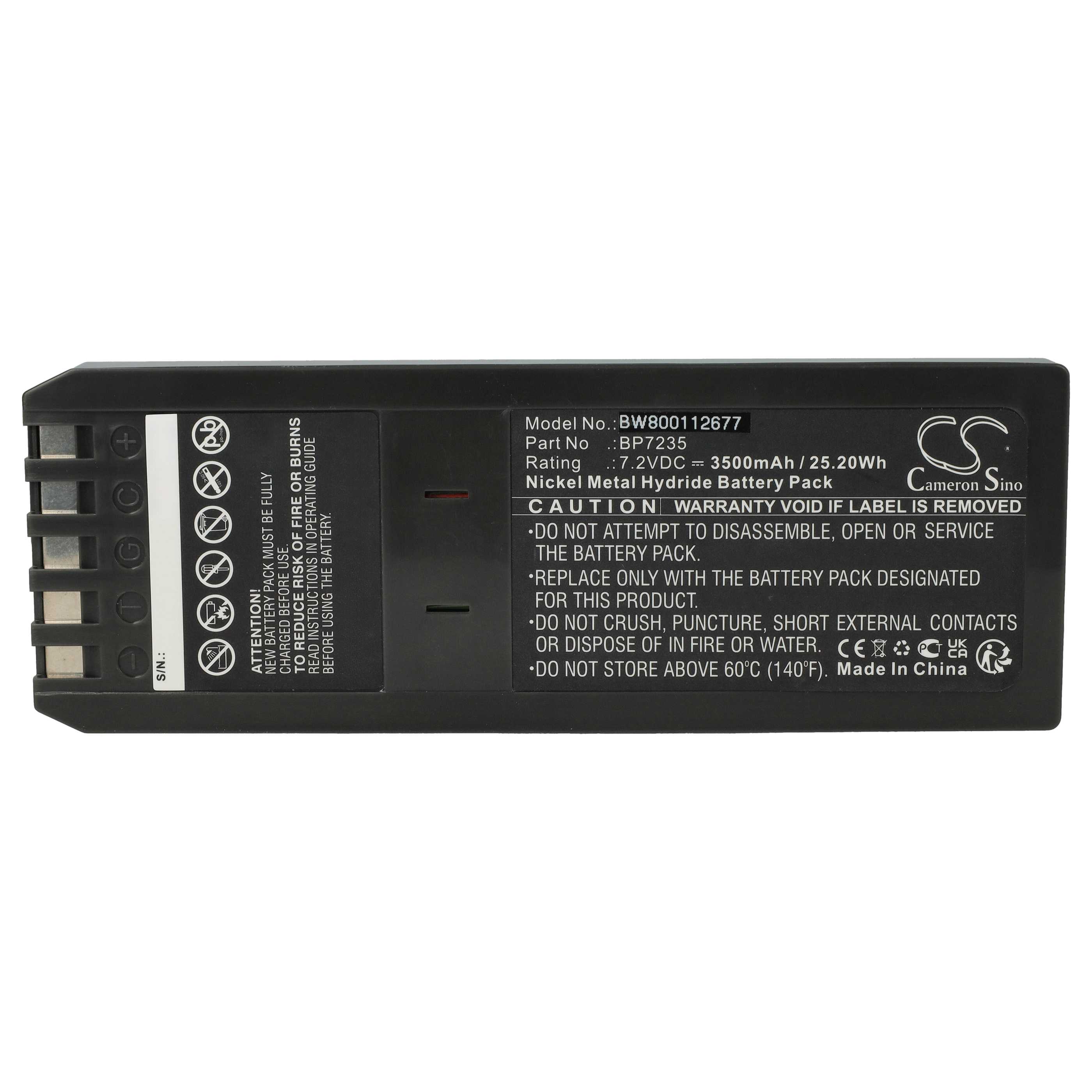 Messtechnik-Akku als Ersatz für Fluke BP7235, 668225, 116-066 für Fluke - 3500mAh 7,2V NiMH