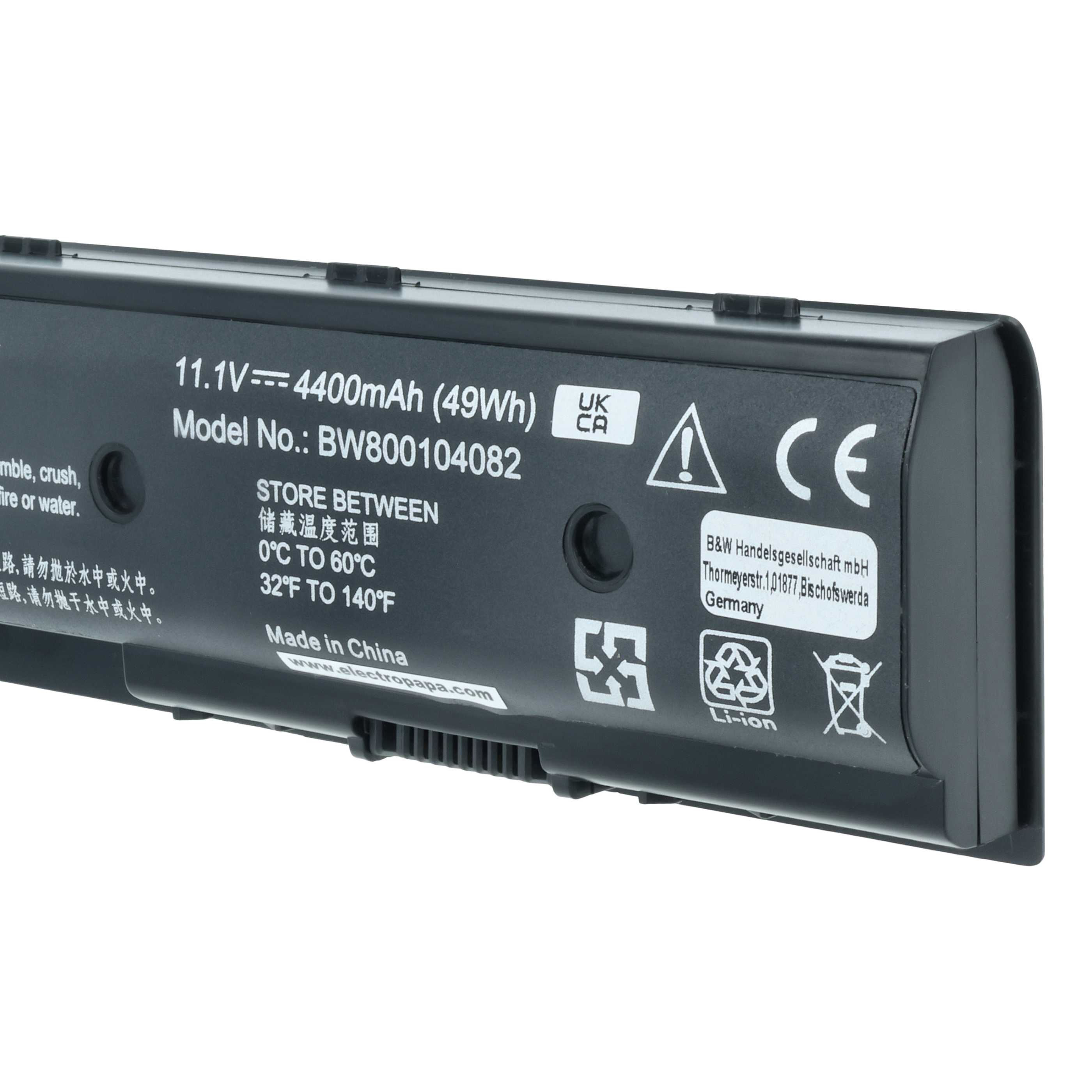 Akumulator do laptopa zamiennik HP 671731-001, 671567-831, 671567-421 - 4400 mAh 11,1 V Li-Ion, czarny