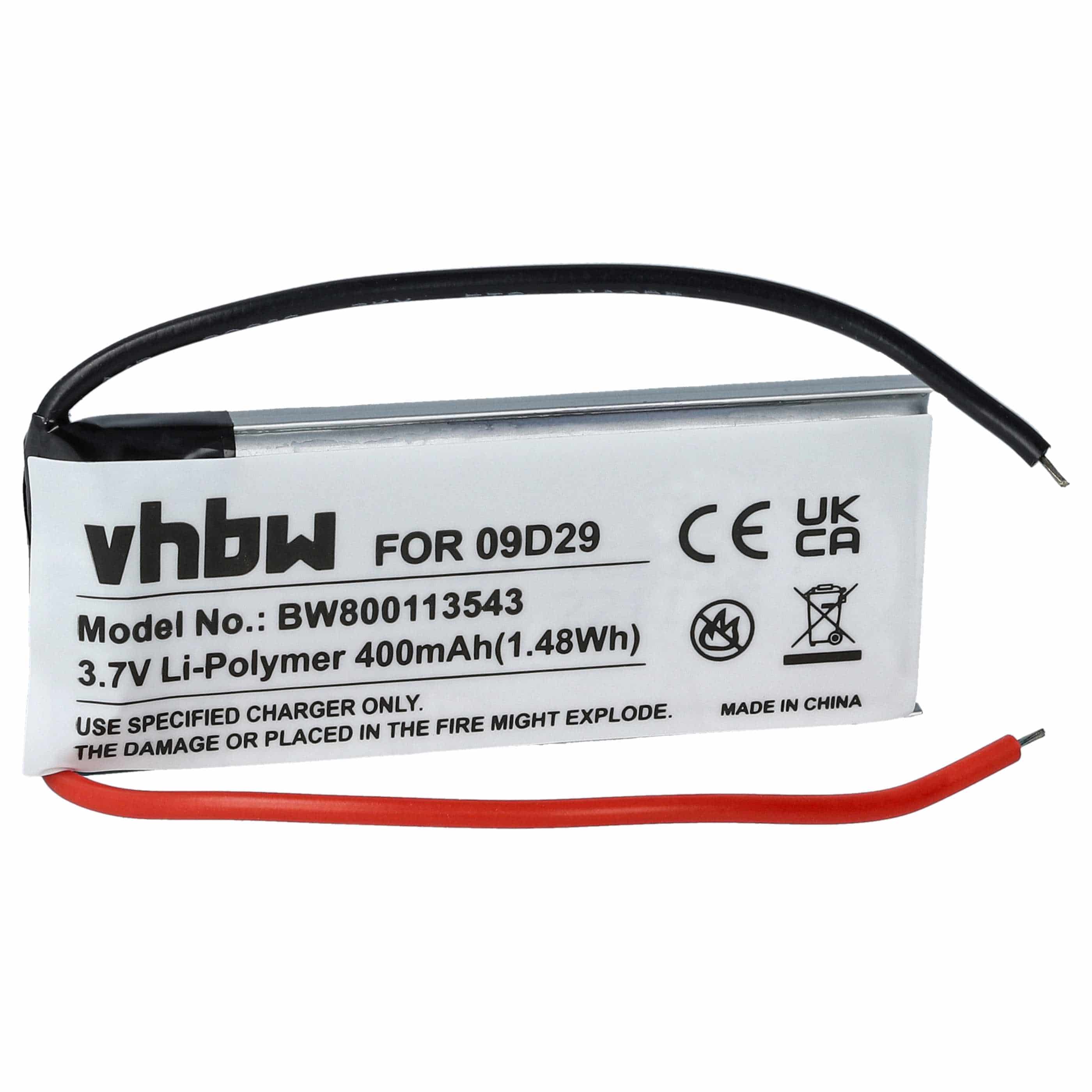 Akumulator do słuchawek bezprzewodowych zamiennik 09D29, H452050, BAT00008 - 400 mAh 3,7 V LiPo