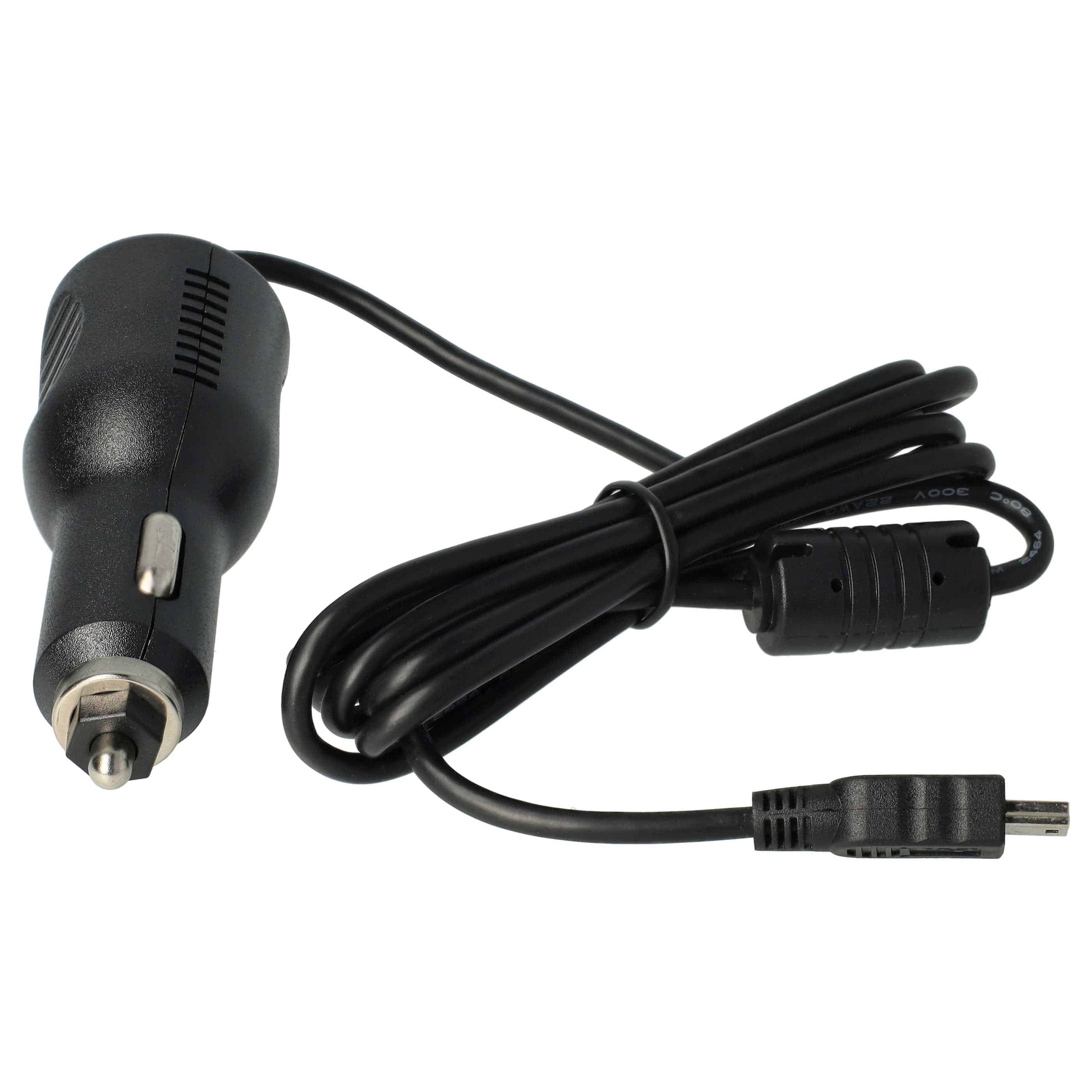 Caricatore per auto mini-USB 2,0 A per dispositivi come GPS, navigatore + antenna TMC integrata