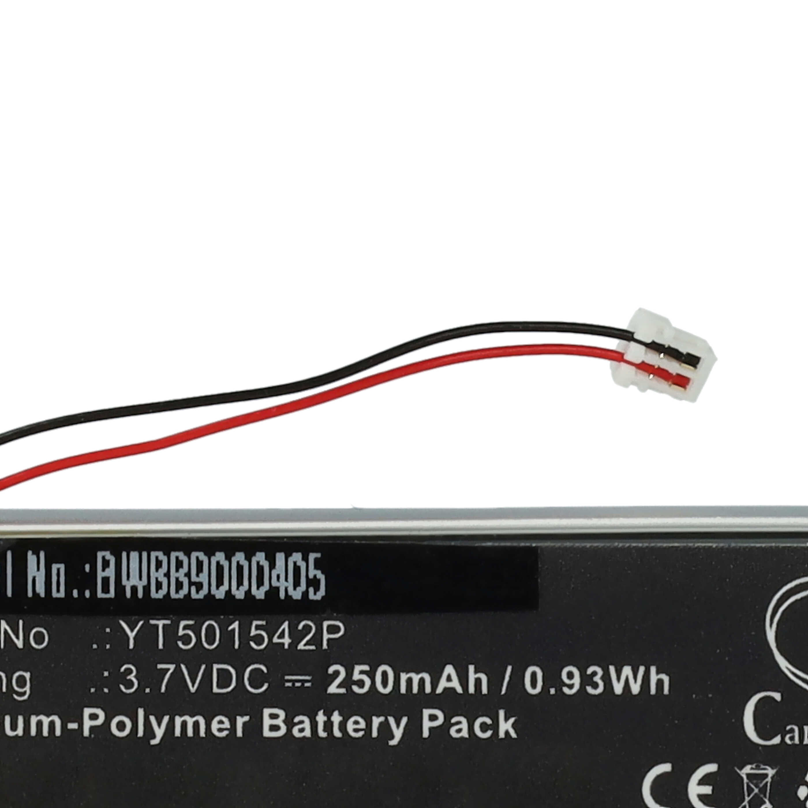 Wireless Headset Battery Replacement for Sena YT501542P - 250mAh 3.7V Li-polymer