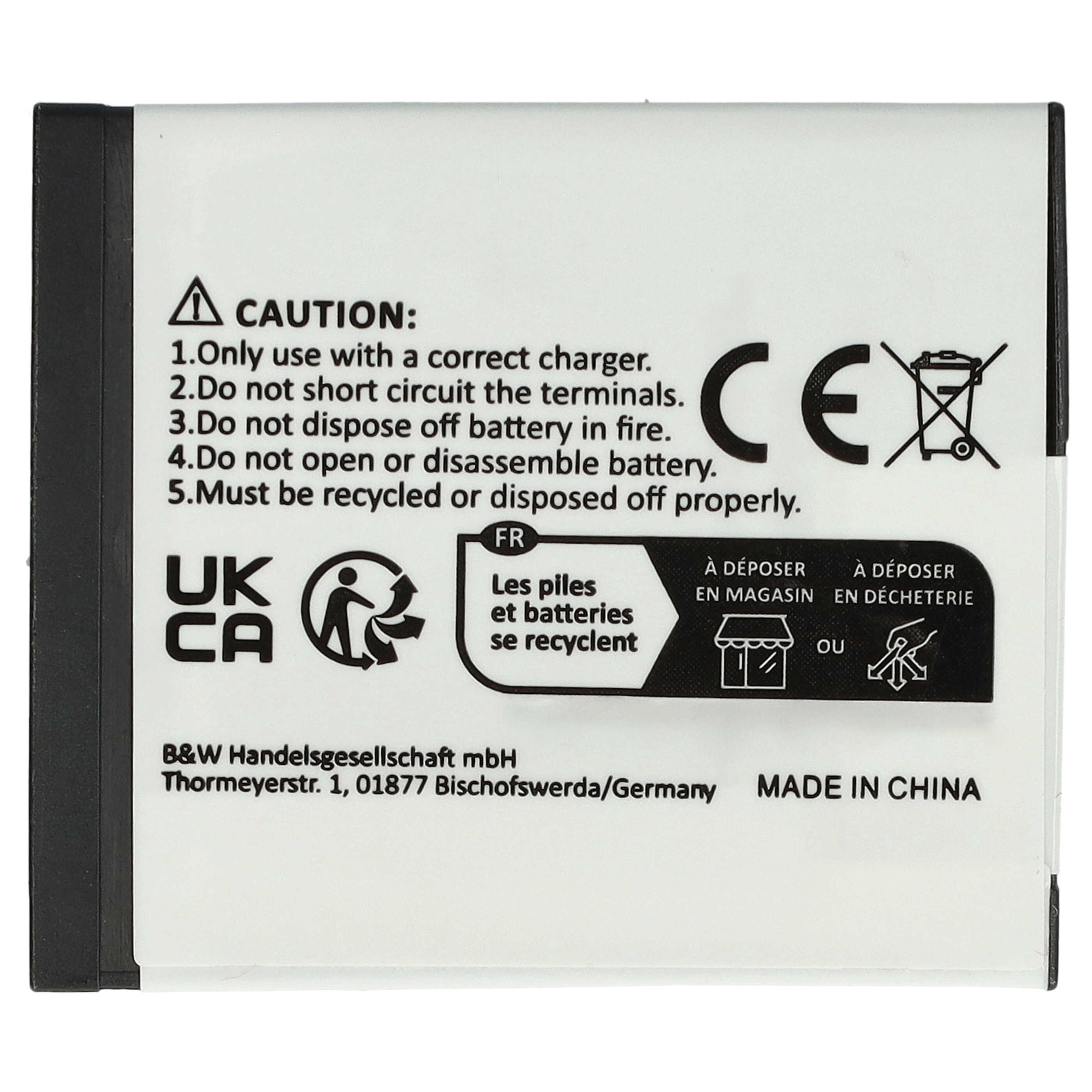 Battery replaces Panasonic DMW-BLH7E, DMW-BLH7, DMW-BLHPP, DMW-BLH7PP - 600mAh, 7.2V, Li-Ion with Info Chip