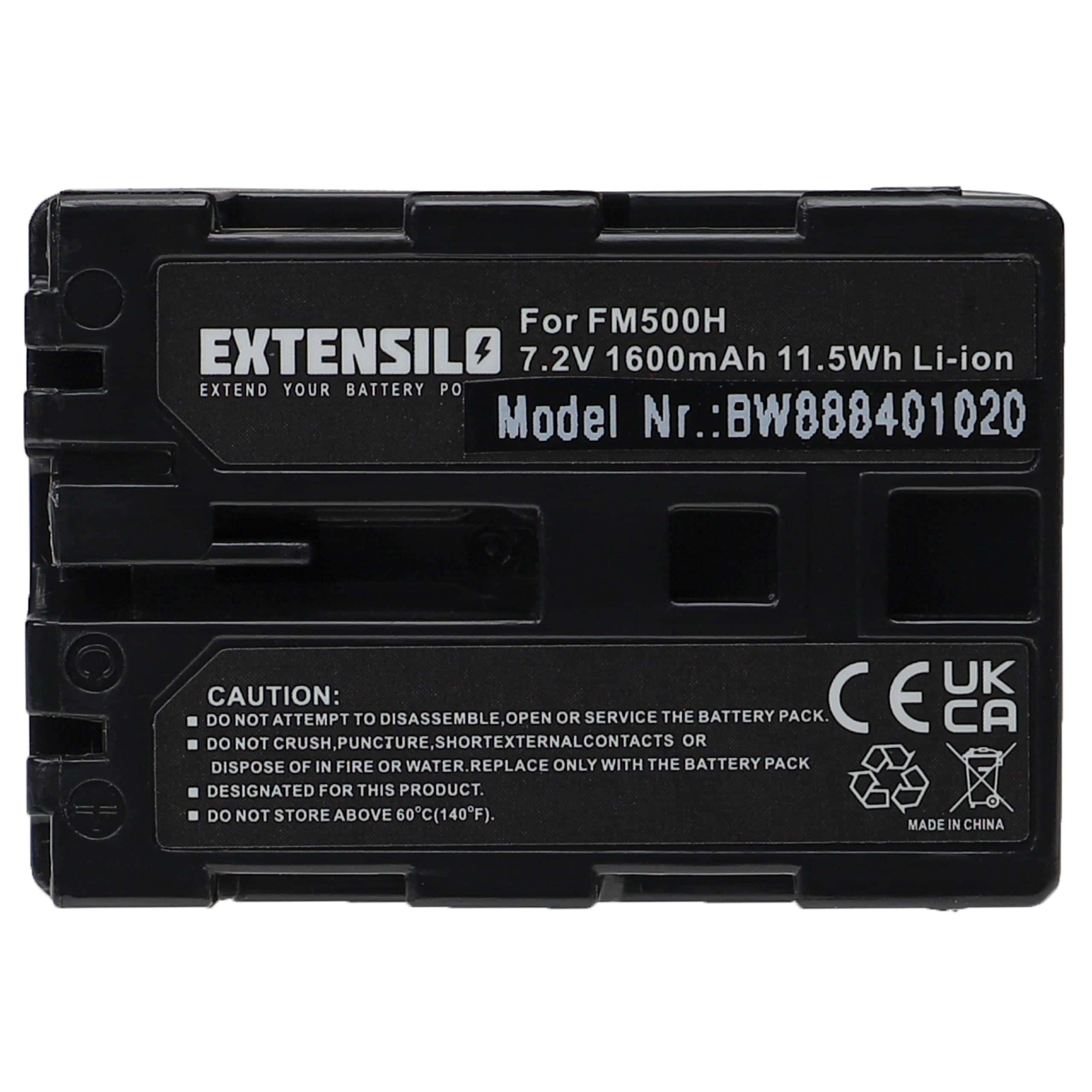 Battery Replacement for Sony NP-FM500H - 1600mAh, 7.2V, Li-Ion