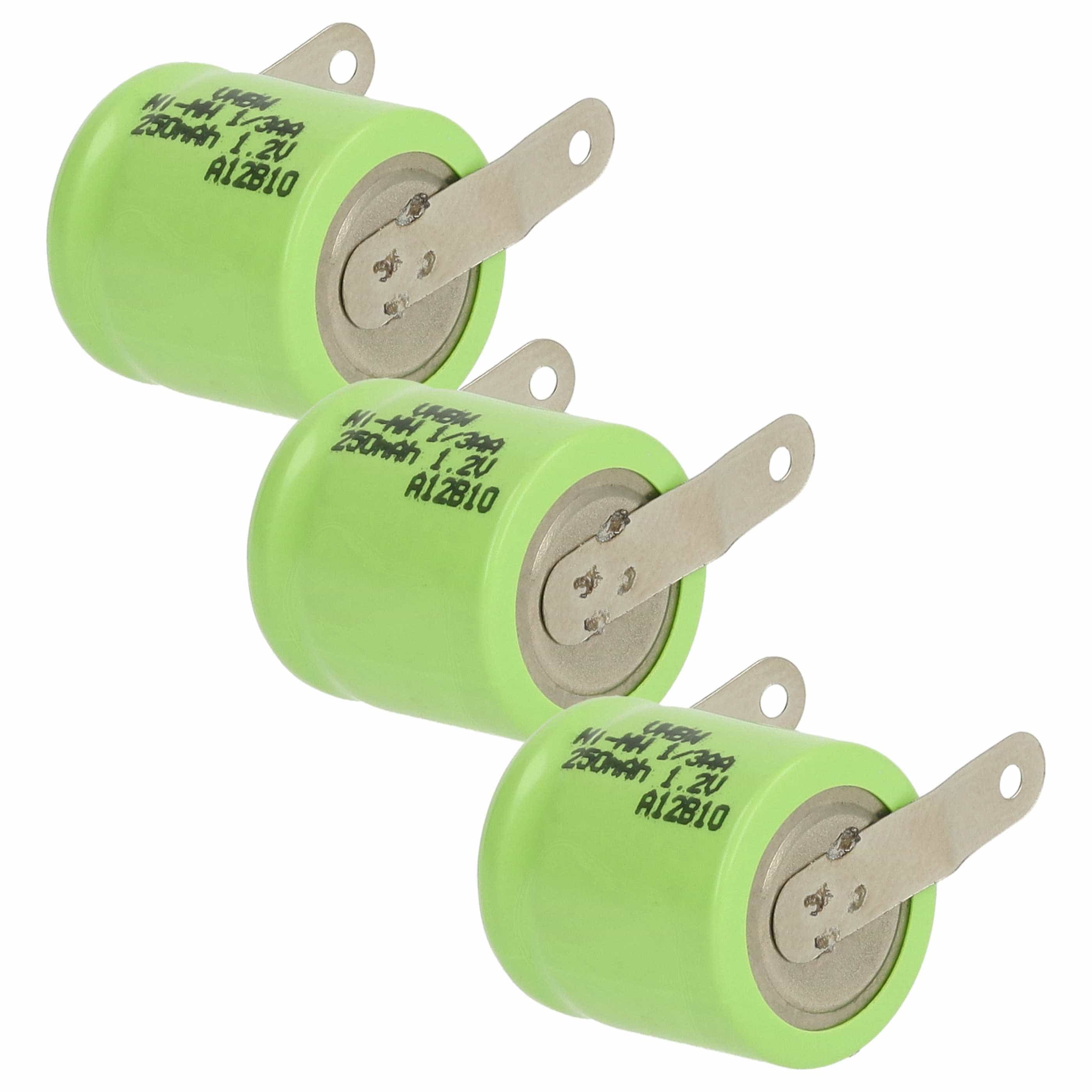 Batterie (3 pcs.) remplace 1/3AA modèle radio-télécommandé - 250mAh 1,2V NiMH