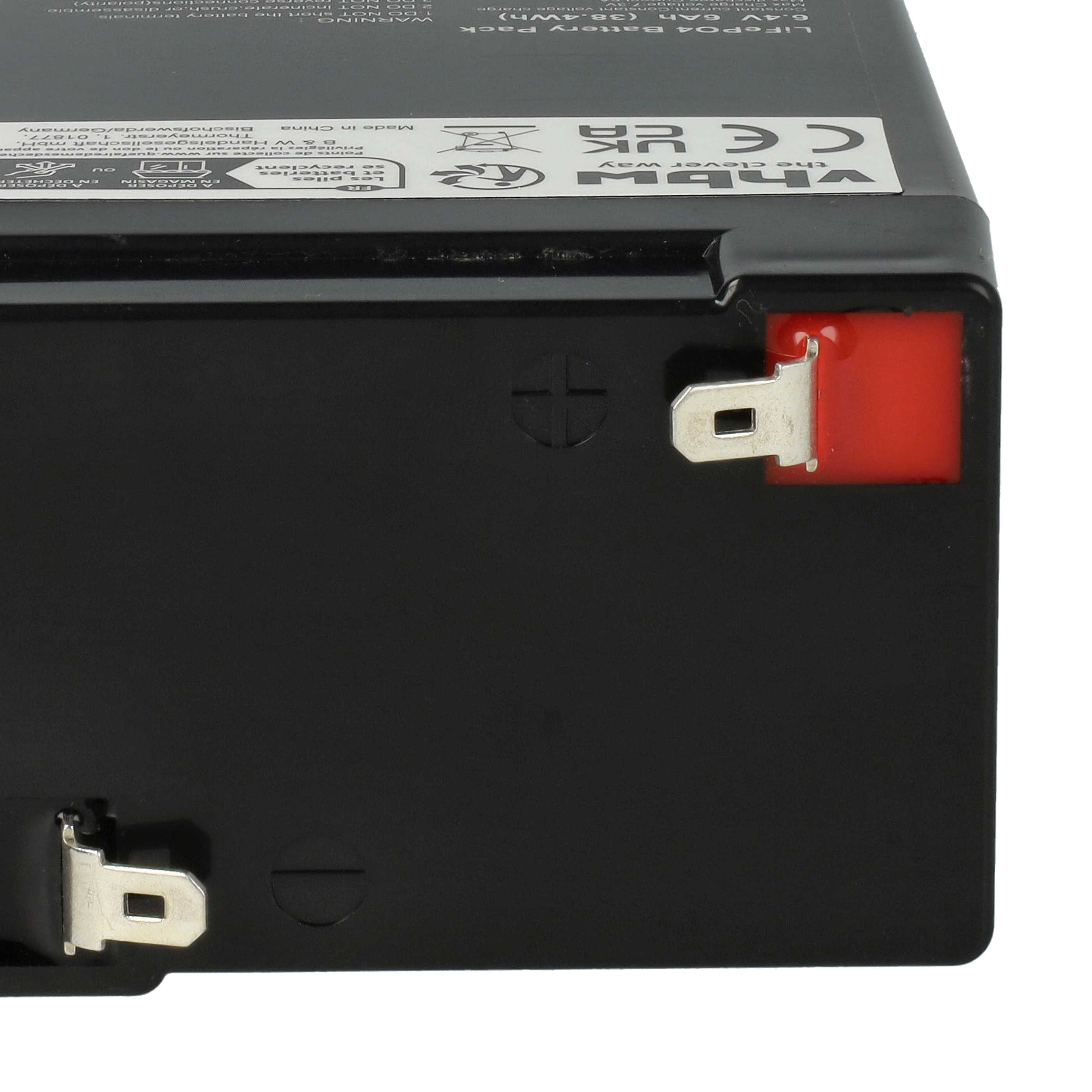 2x Batteria per camper, barca, camping, roulotte, impianto solare - 6Ah 6,4V LiFePO4