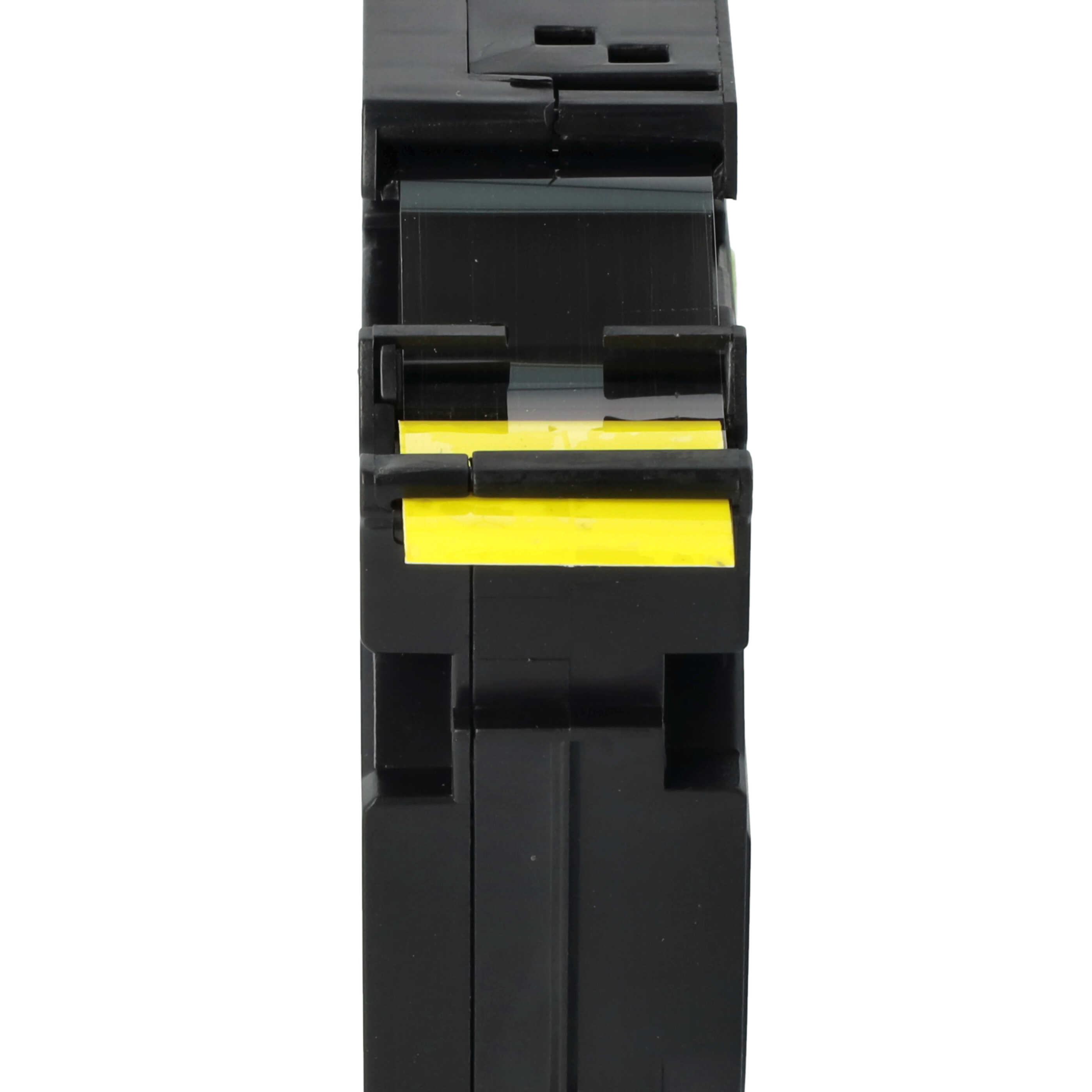Cassette à ruban remplace Brother TZE-S641 - 18mm lettrage Noir ruban Jaune, extra fort