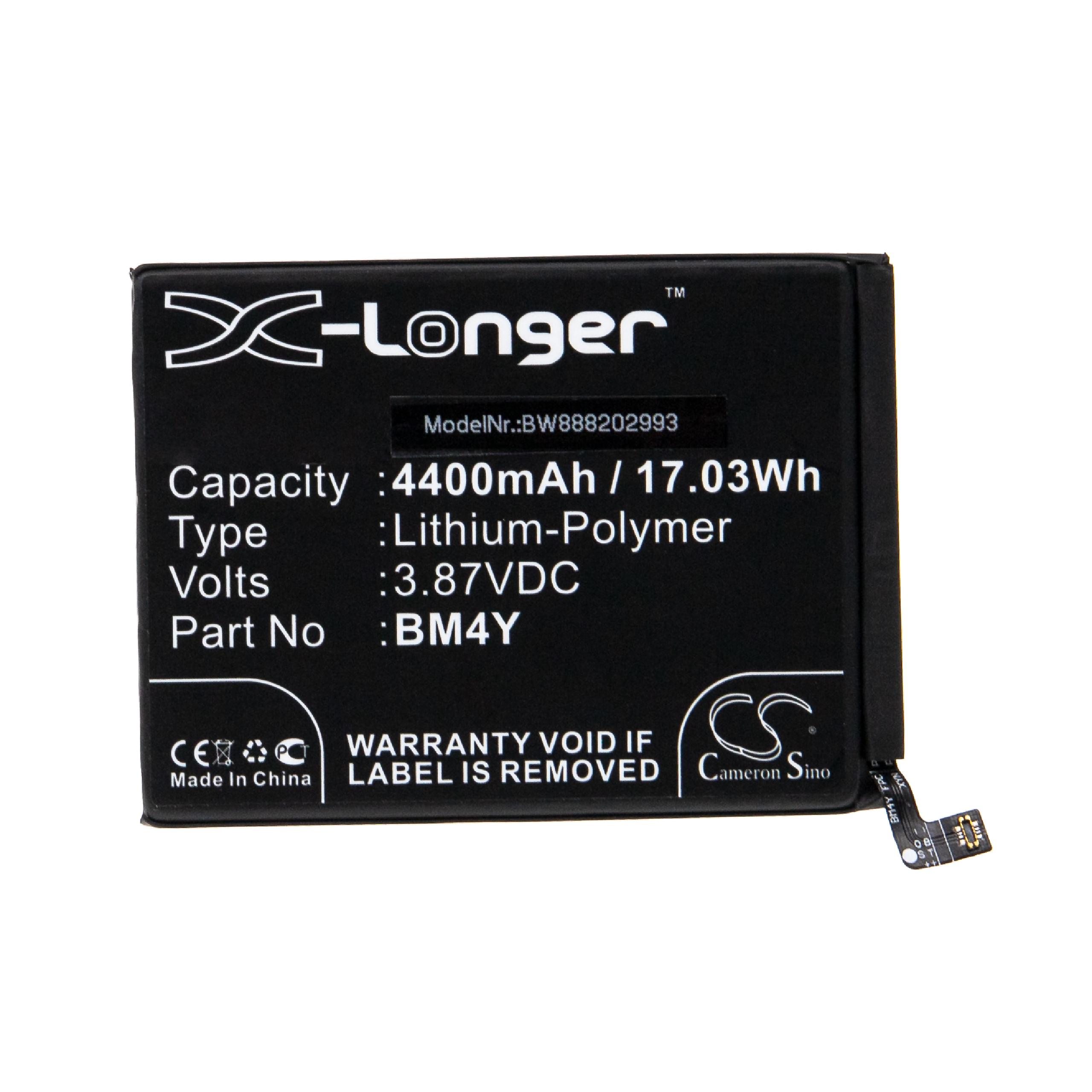 Mobile Phone Battery Replacement for Xiaomi BM4Y - 4400mAh 3.87V Li-polymer