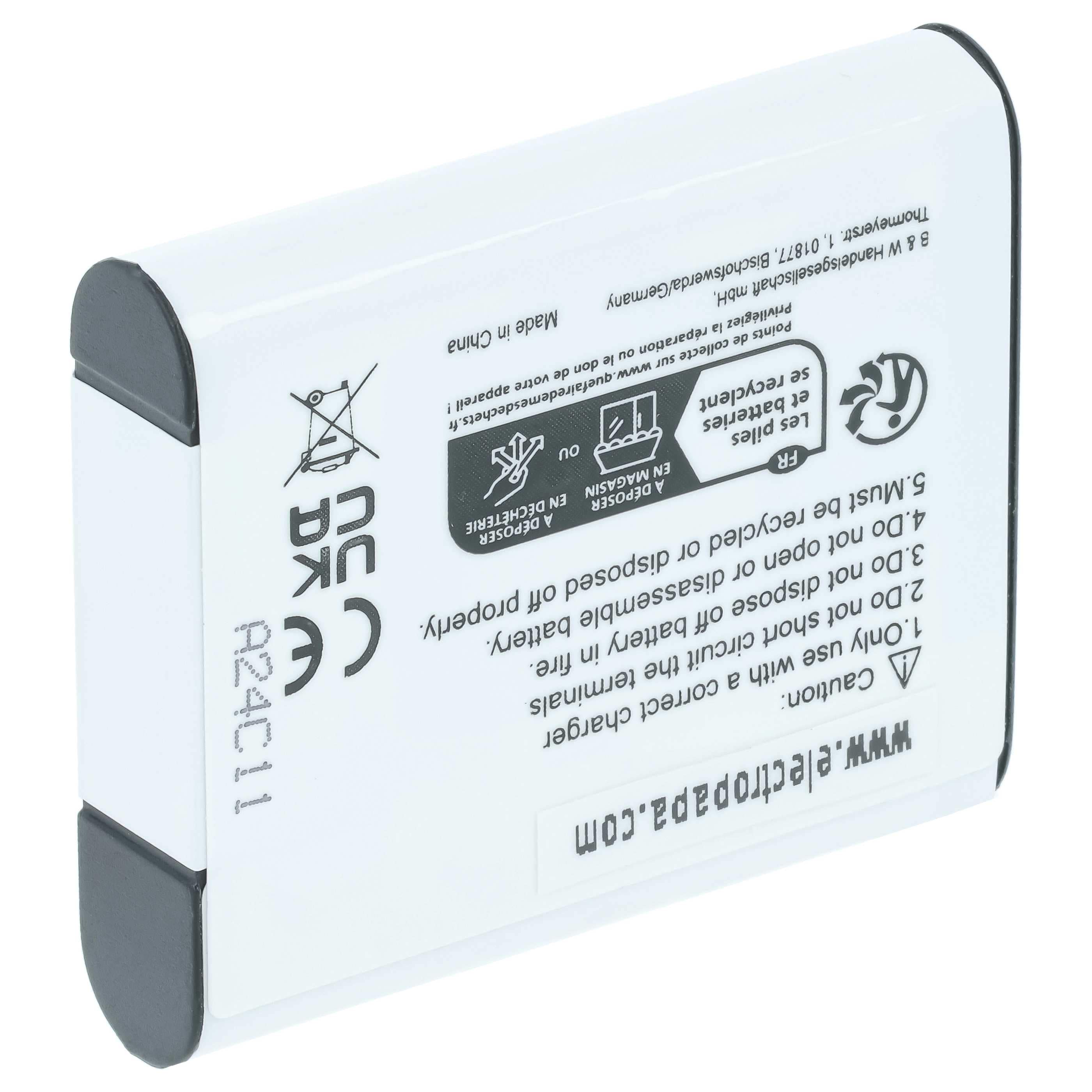 2x Battery replaces Olympus Li-92B, Li-90B - 1050mAh, 3.7V, Li-Ion