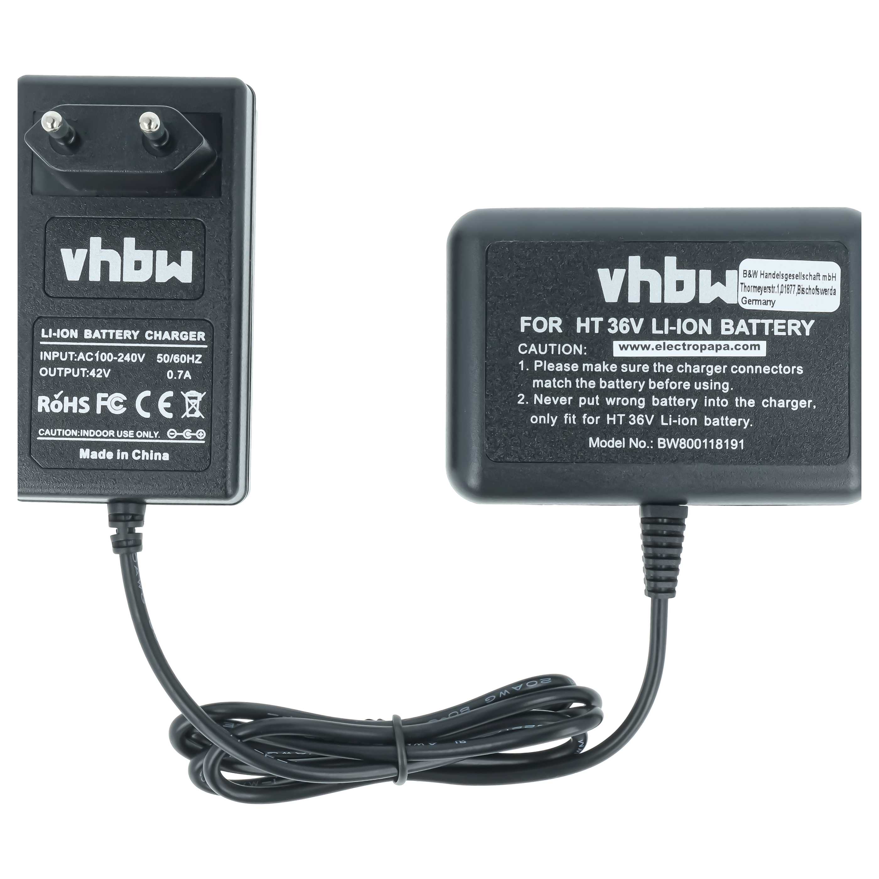 Charger suitable for Hitachi, Hitachi Hikoki 36DAL Power Tool Batteries etc. - Li-Ion, 0.7A