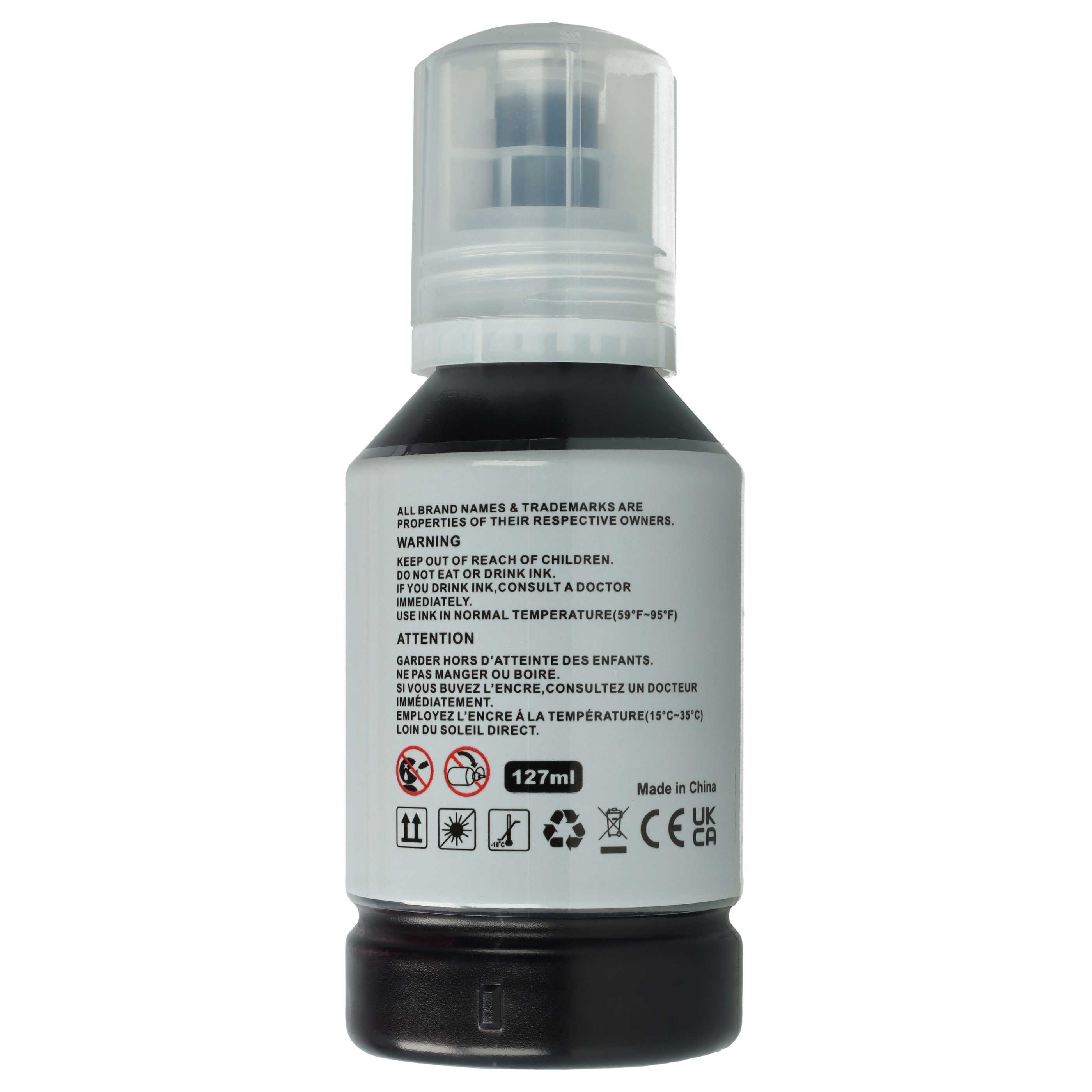 Ricarica inchiostro nero sostituisce Epson C13T03R140, 102 black per stampante con cartucce "dye" da 127ml