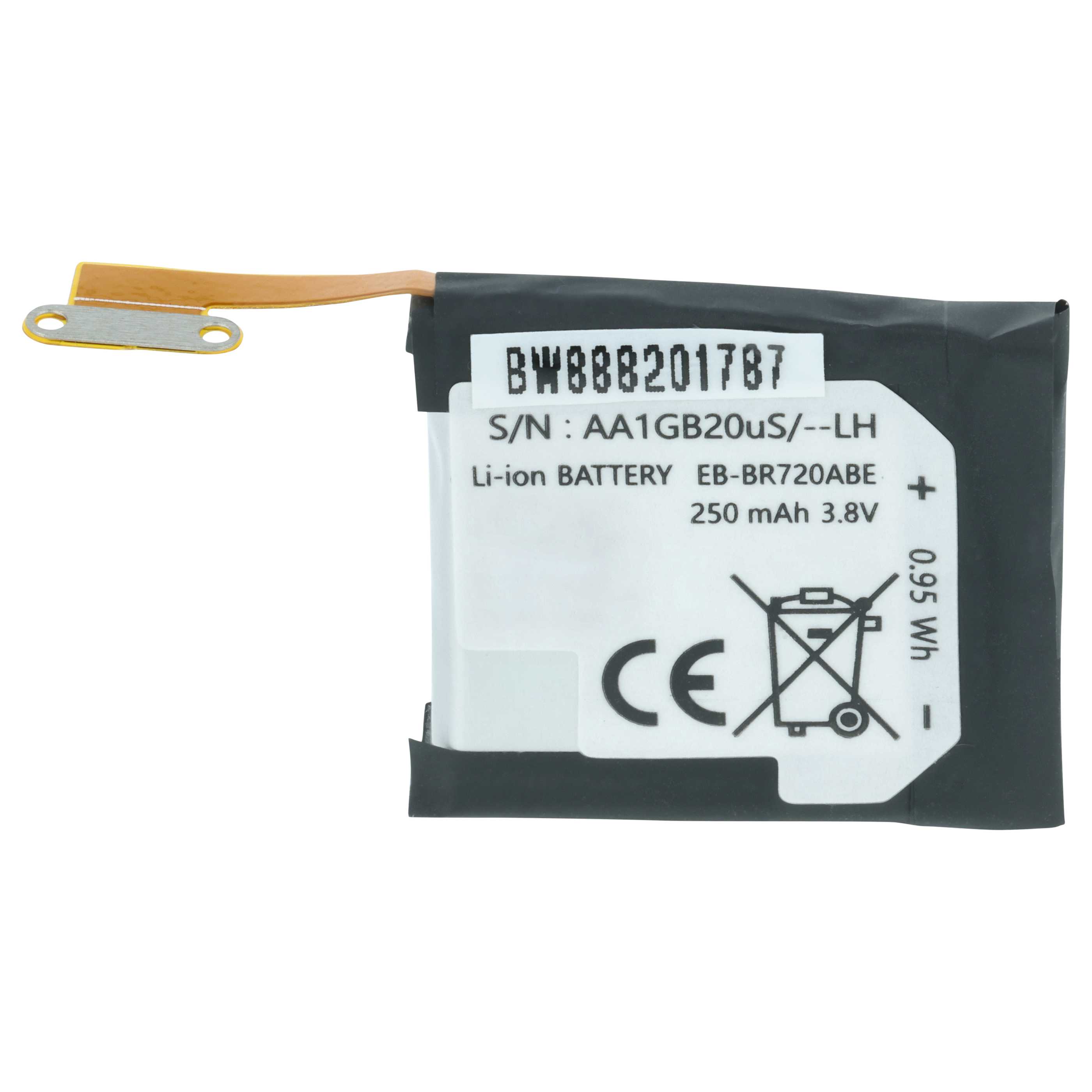 Smartwatch Battery replaces Samsung EB-BR720ABE - 250 mAh 3.7 V Li-polymer