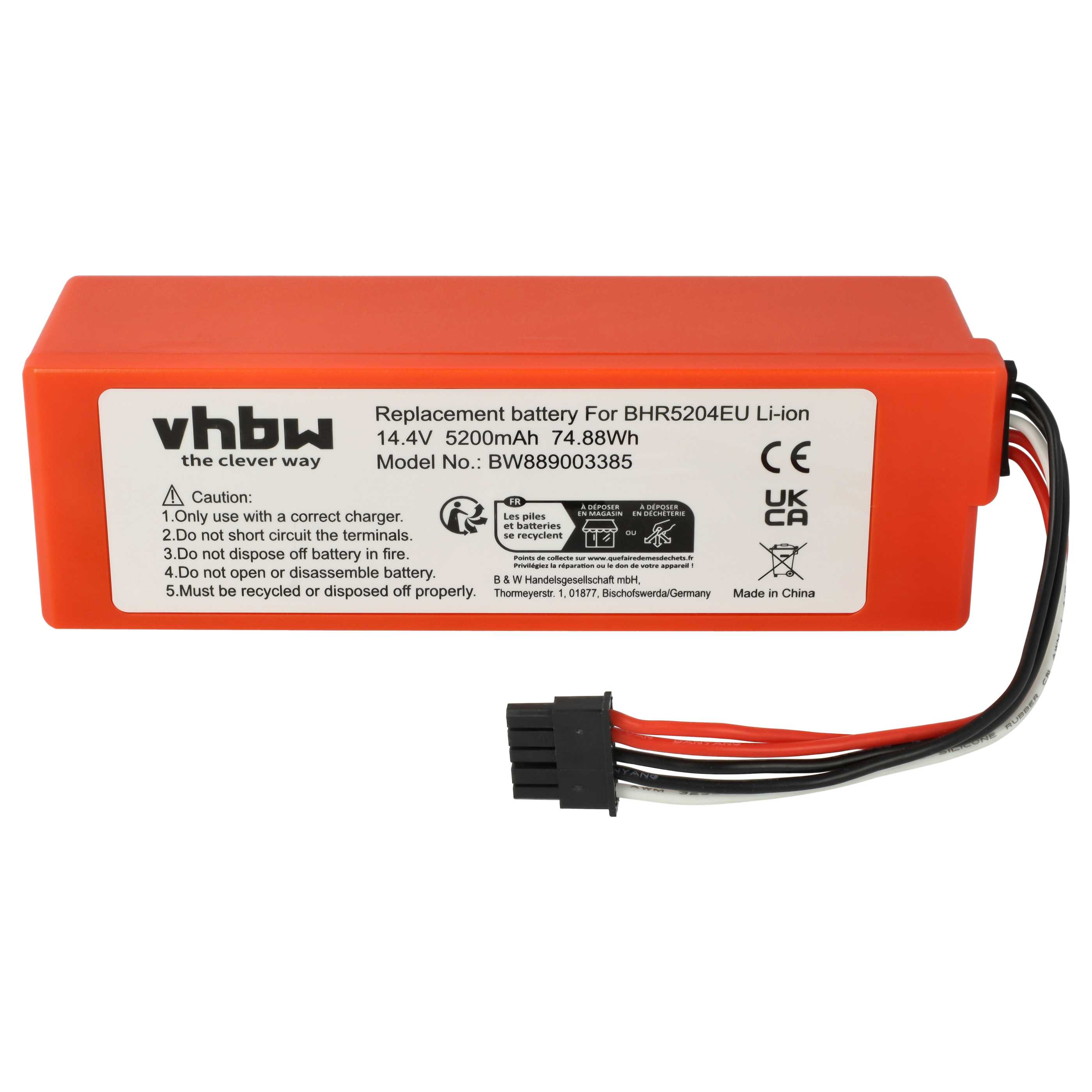 Akku als Ersatz für Xiaomi BYD D099-4S2P, 4INR19/66-2, 260S-INR-MH1-4S1P für Xiaomi - 5200mAh 14,4V Li-Ion