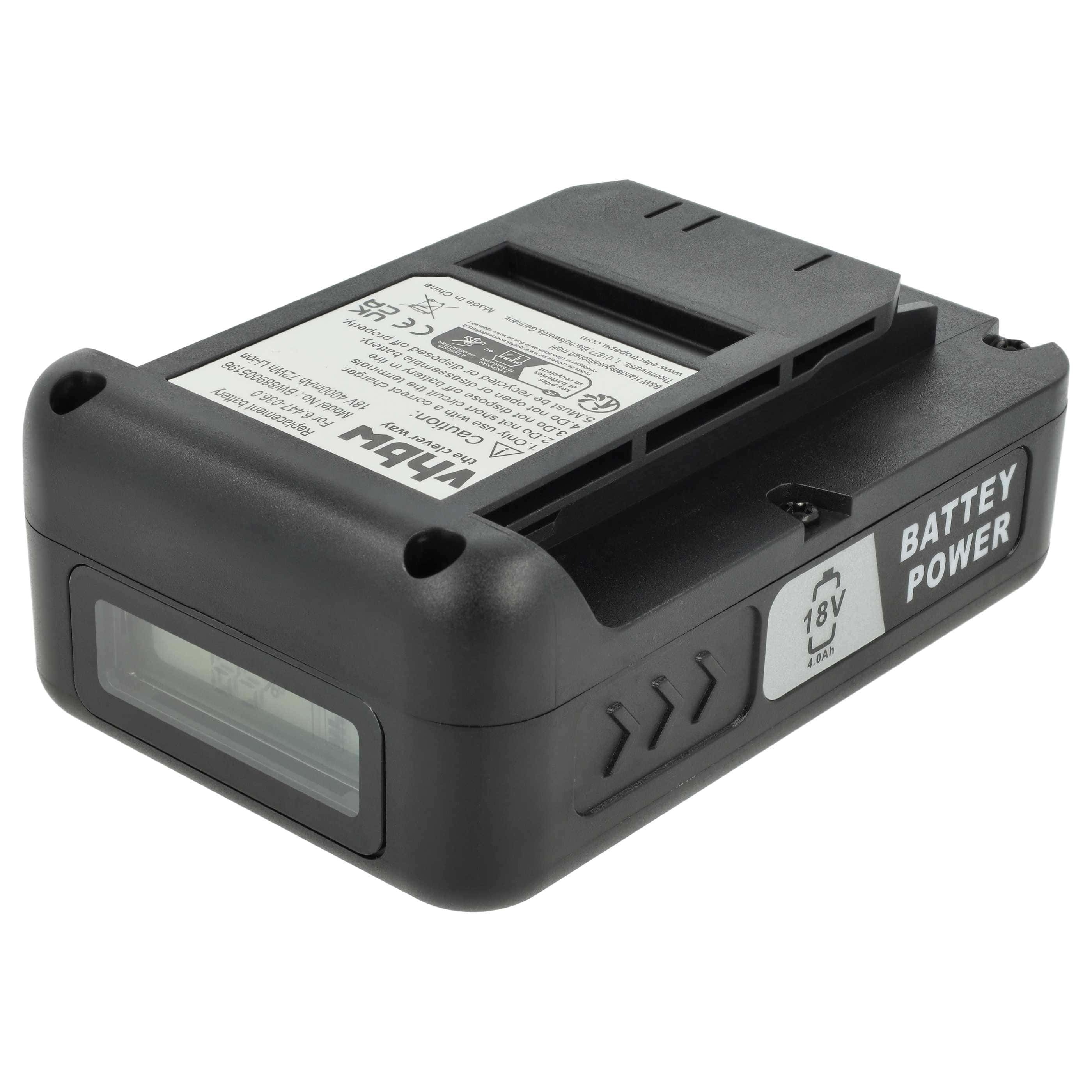 Battery replaces 2.445-034.0, 6.447-036.0 Electric Power Tool - 4000 mAh, 18 V, Li-Ion