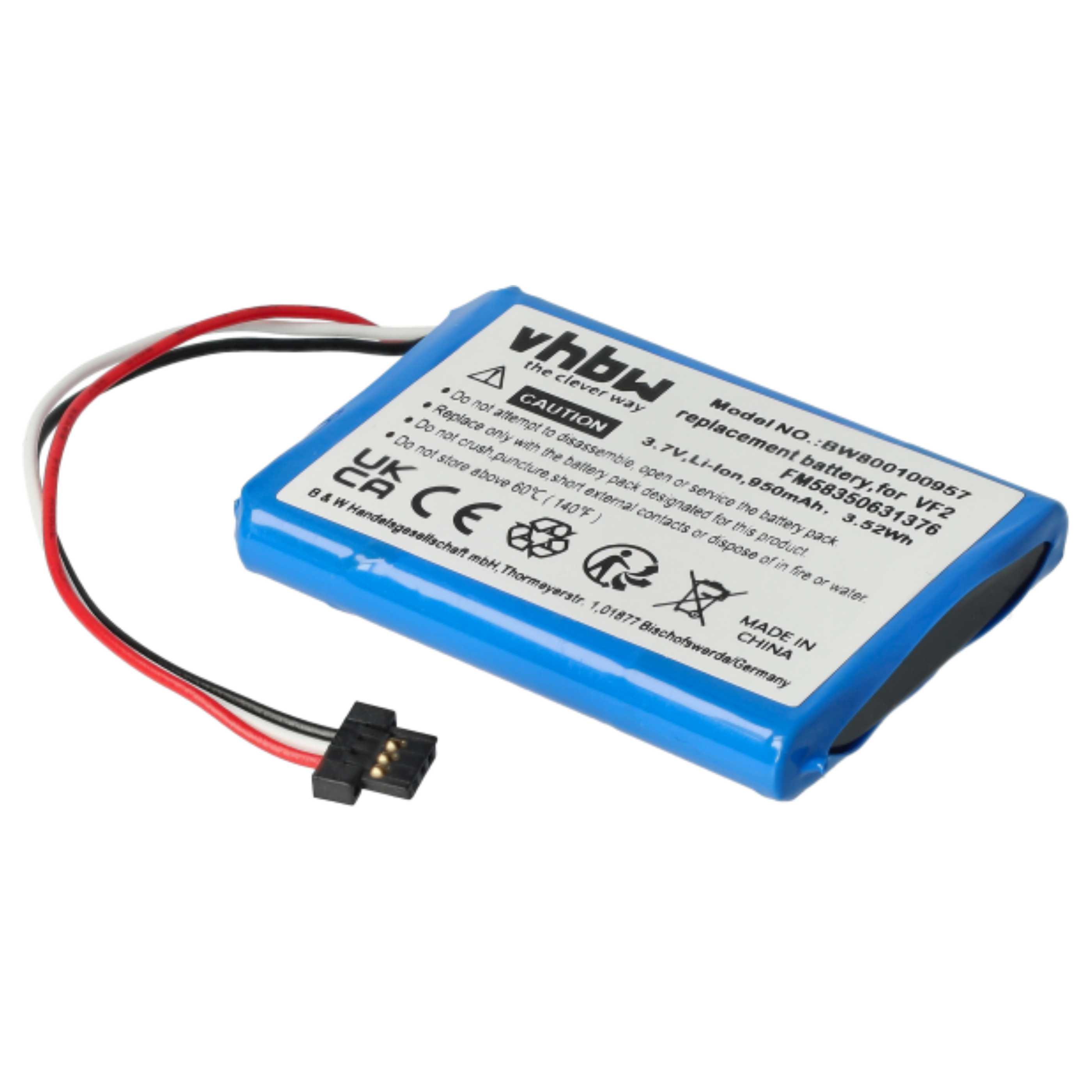 GPS Navigation-Akku als Ersatz für TomTom 6027A0089521 - 950mAh 3,7V Li-Ion