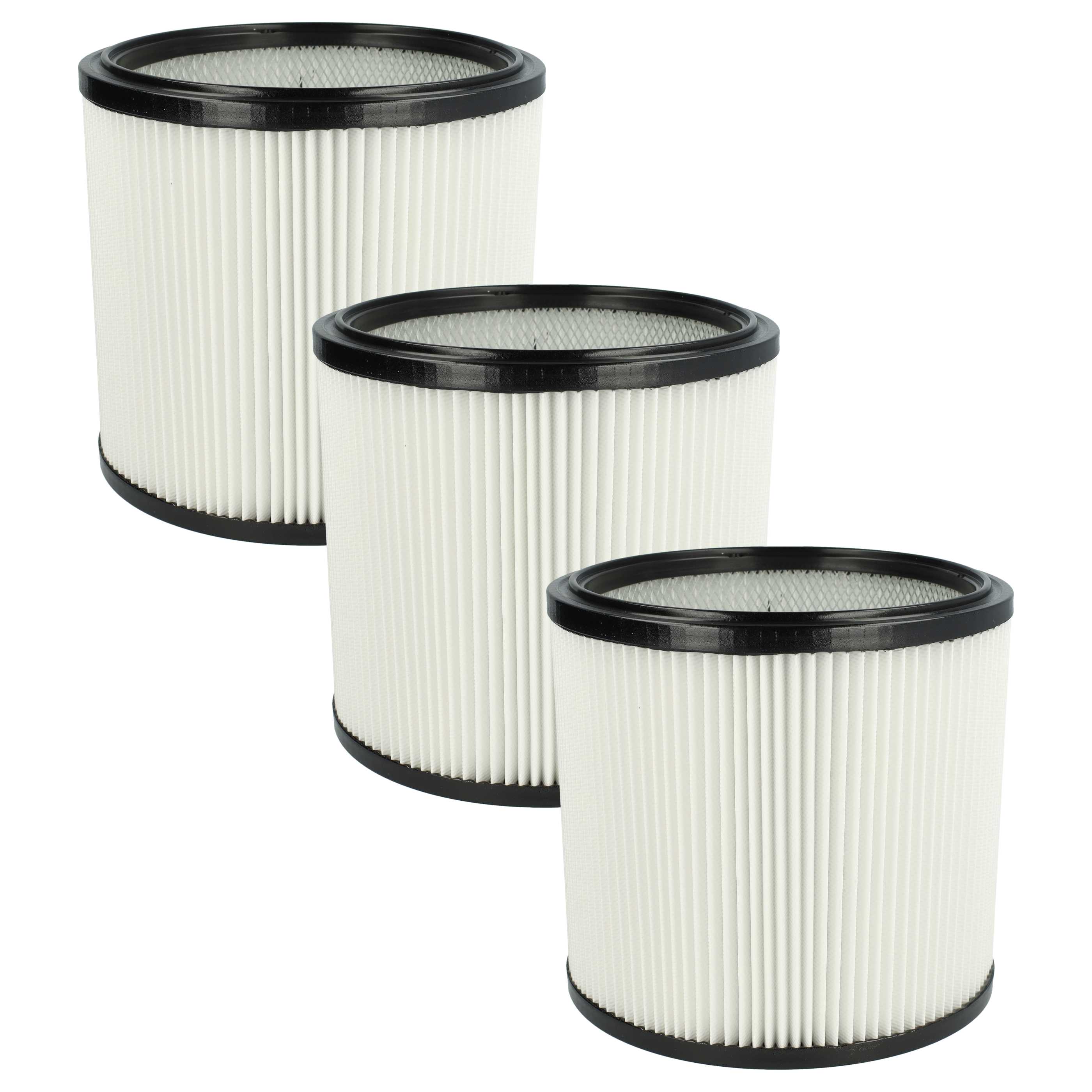 3x cartridge filter replaces Starmix FPP 3200, 413525, 4011240413525 for Starmix Vacuum Cleaner, black / white