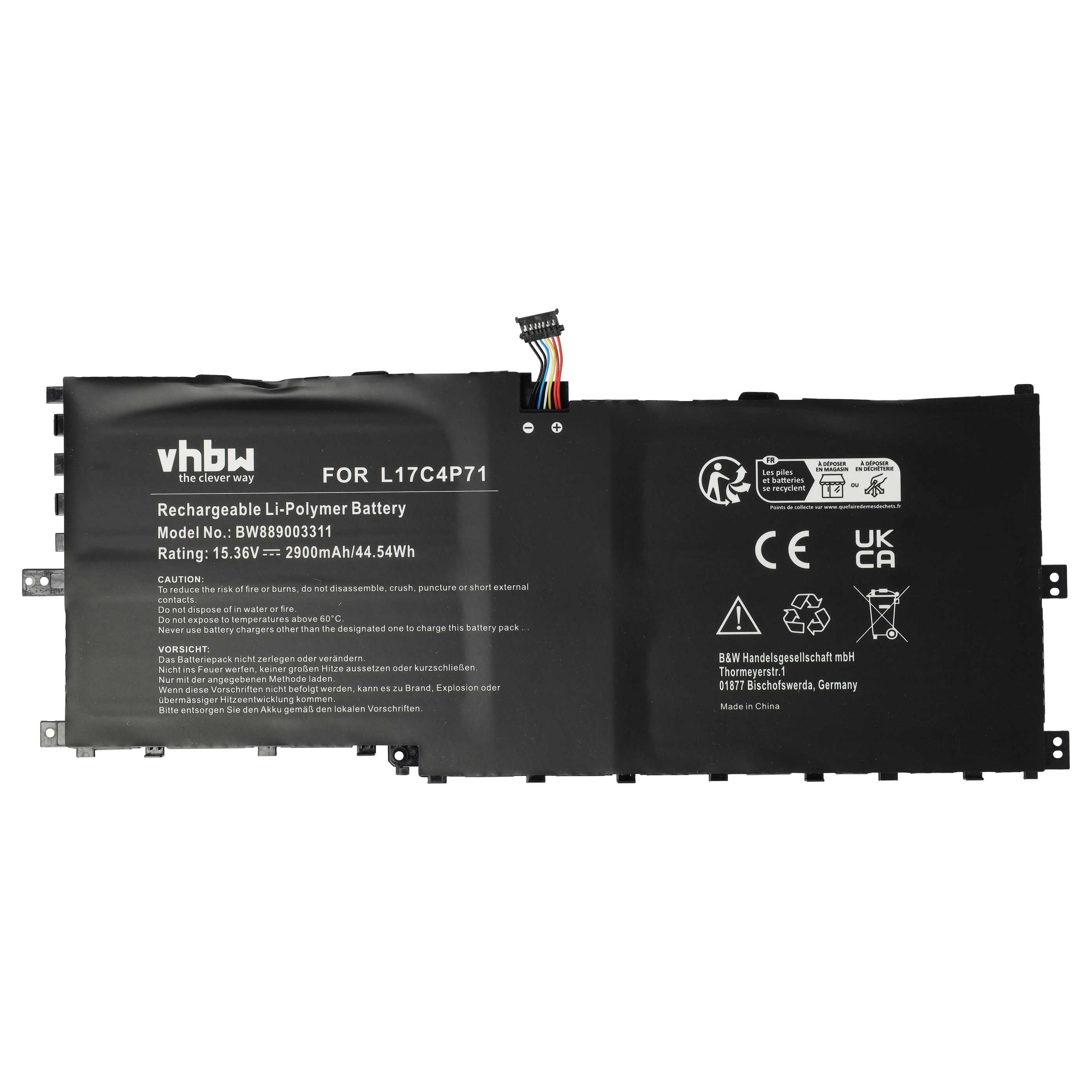 Akumulator do laptopa zamiennik Lenovo 01AV499, 01AV475, 01AV474, L17M4P71, L17C4P71 - 2900 mAh 15,36 V LiPo