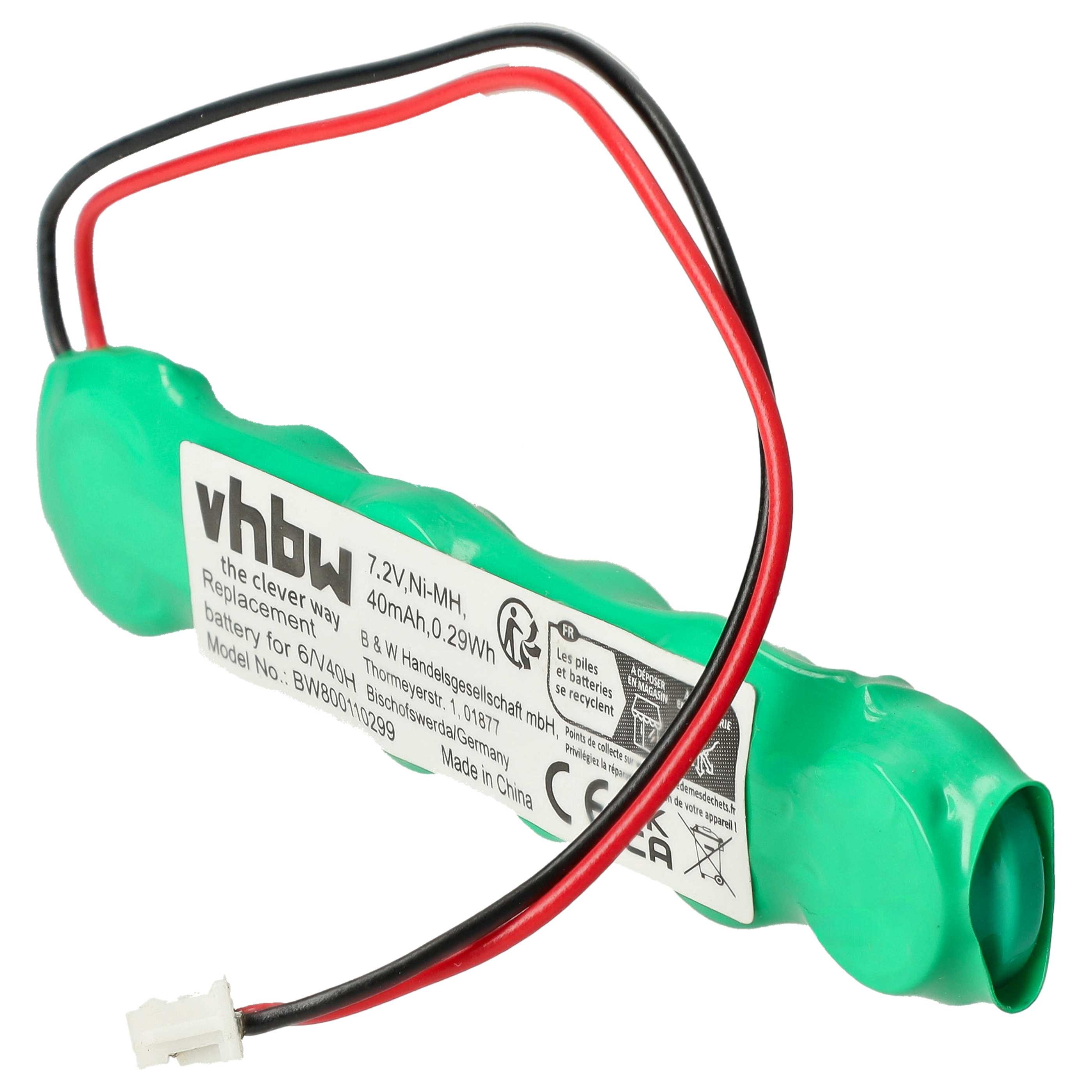 Computer BIOS Battery Replacement for 313-016, 60906, 6/V40H - 40 mAh 7.2 V NiMH