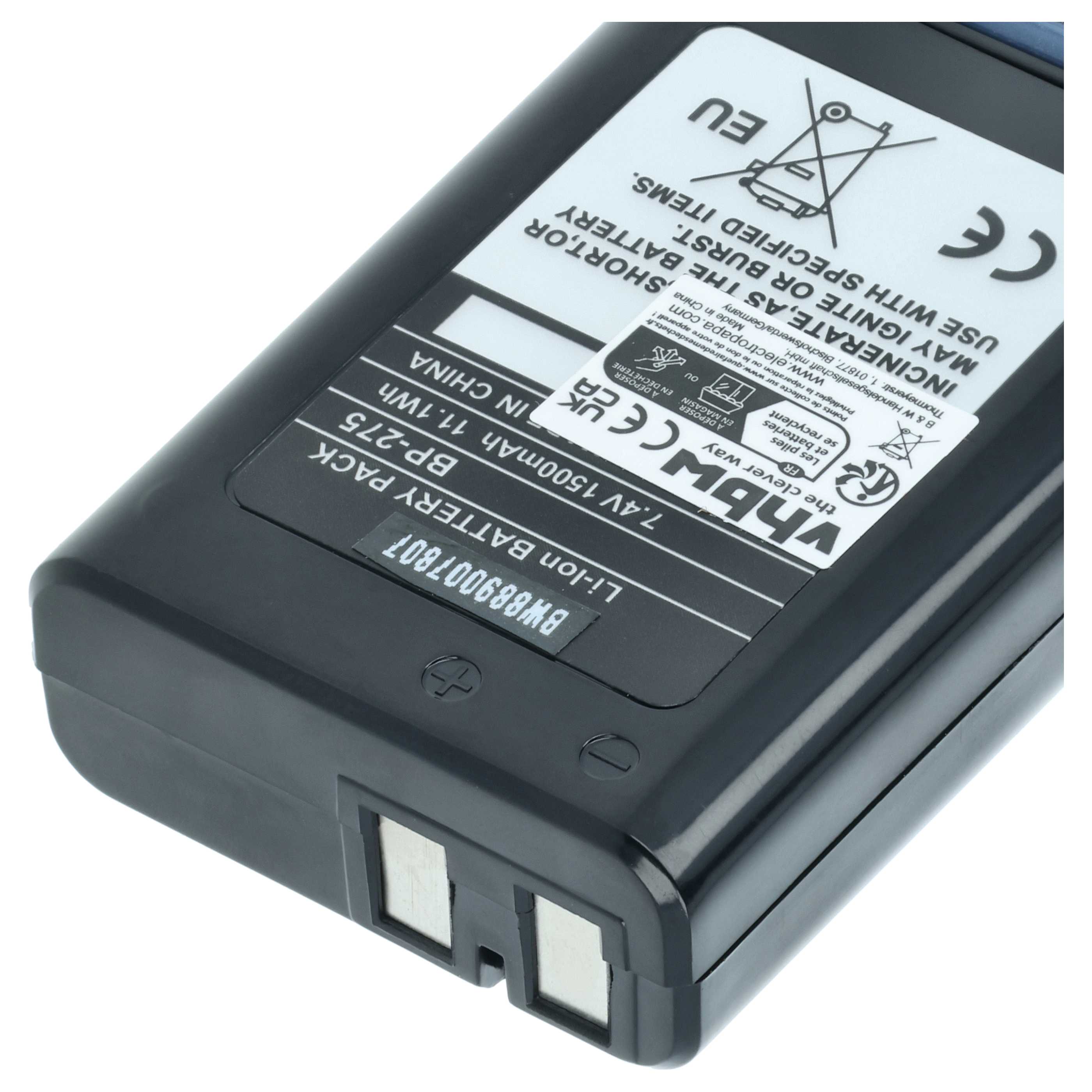 Radio Battery replaces Icom BP-275 - 1500 mAh 7.4 V Li-Ion