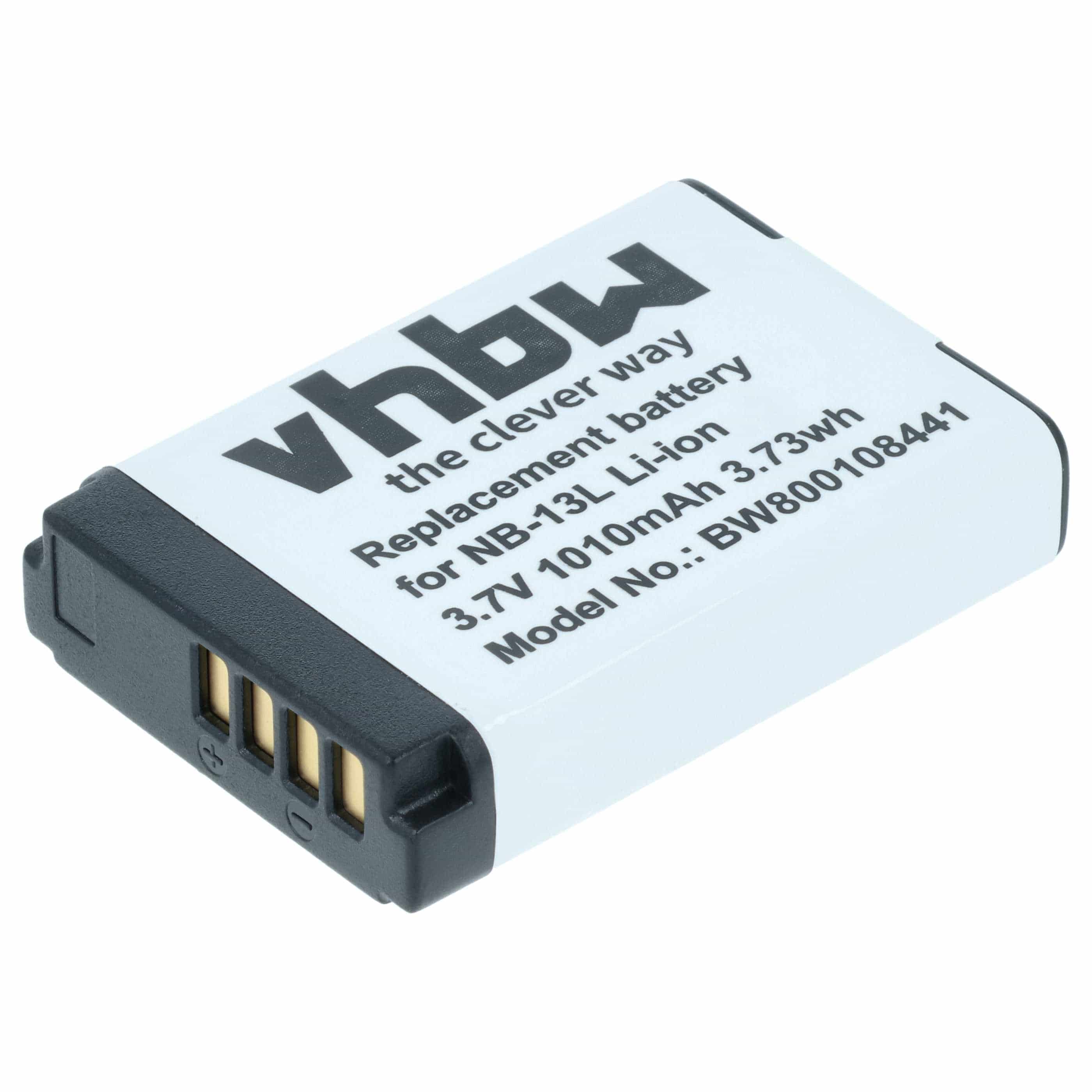 2x Battery replaces Canon NB-13L - 1010mAh, 3.7V, Li-Ion