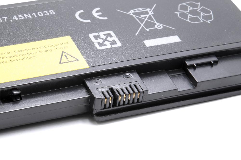 Batterie remplace Lenovo 0A36309, 0A36287, 42T4844 pour ordinateur portable - 4400mAh 11,1V Li-ion, noir