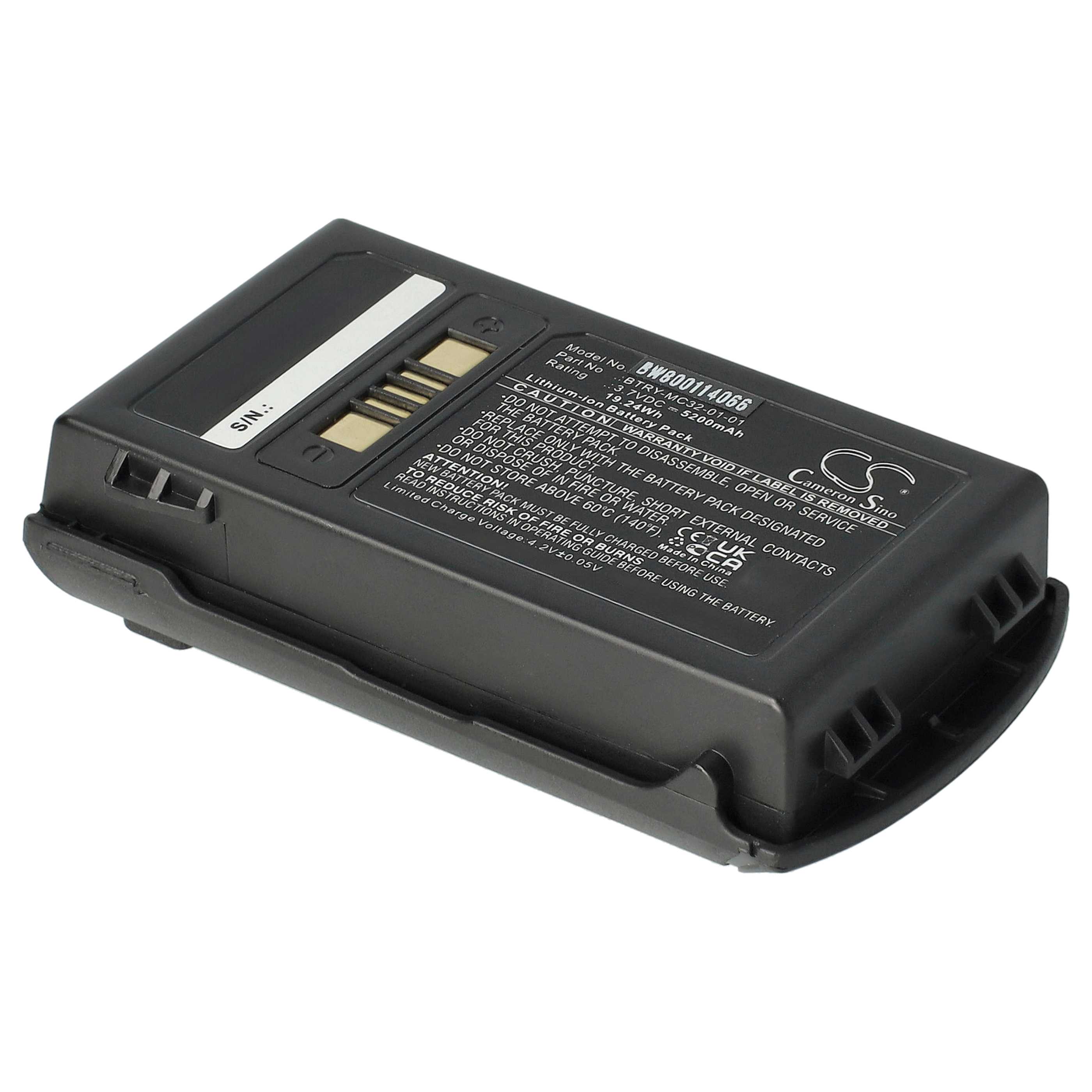 5x Batteria sostituisce Motorola 82-000012-01, BT-000375 per barcode scanner Motorola - 5200mAh 3,7V Li-Ion