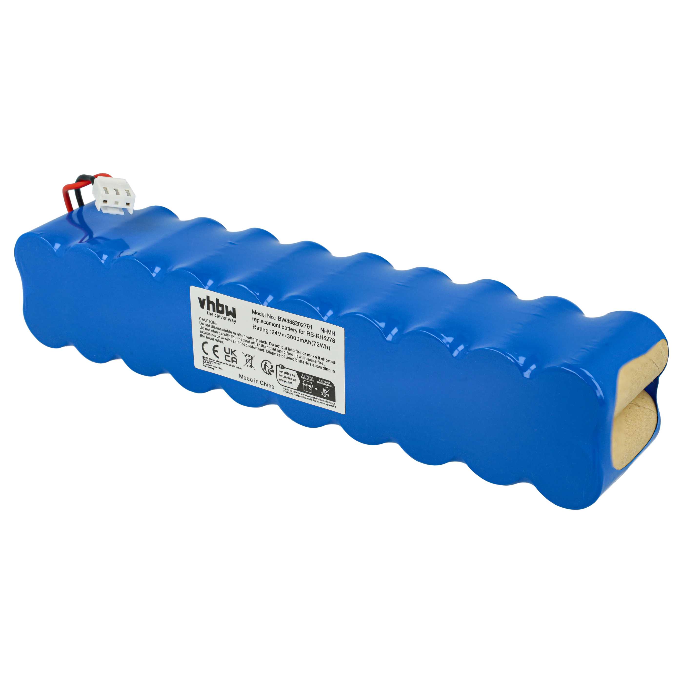 Battery replaces Rowenta RS-RH5278 for Rowenta 3000mAh, 24V, NiMH