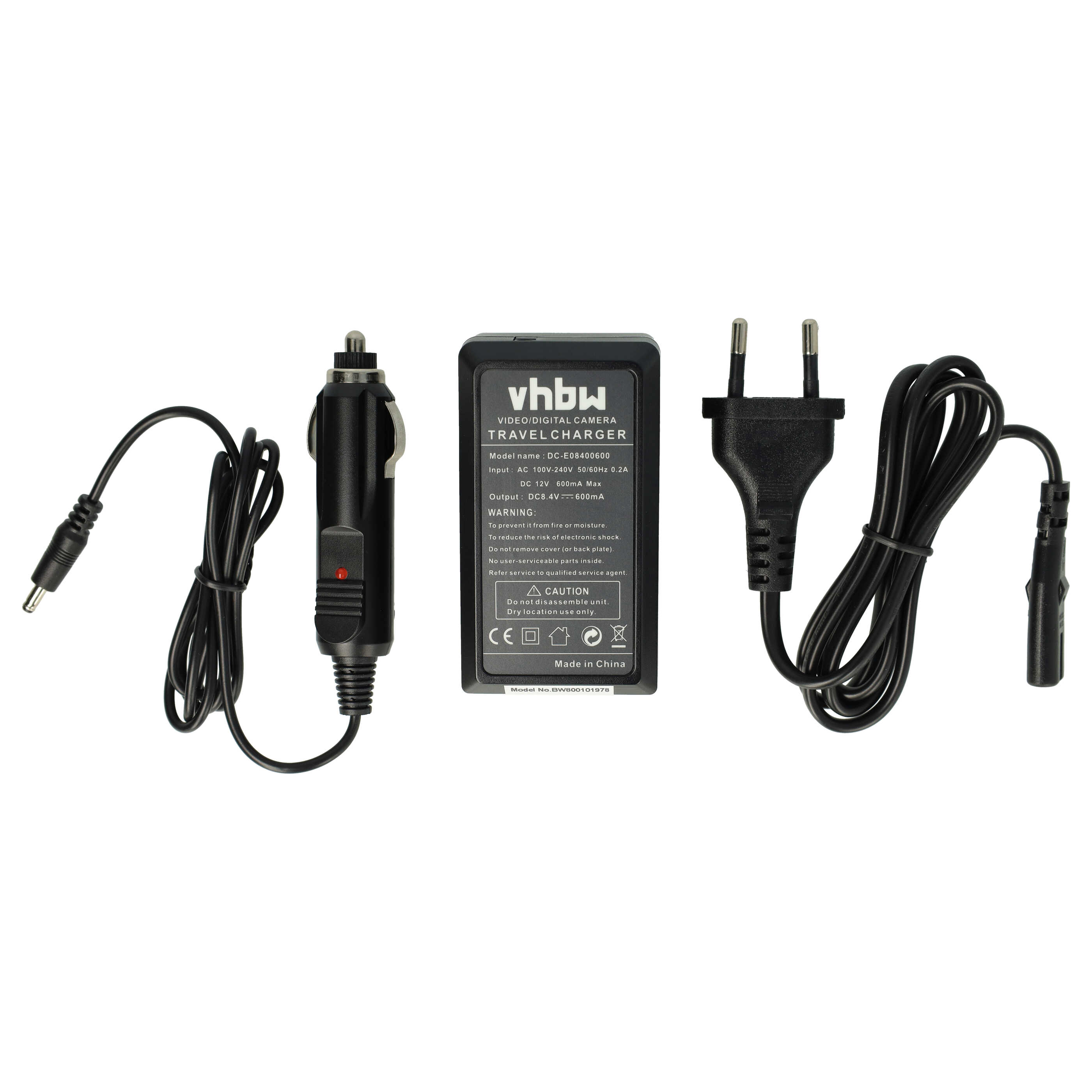 Battery Charger suitable for Sony NP-FW50 Camera etc. - 0.6 A, 8.4 V