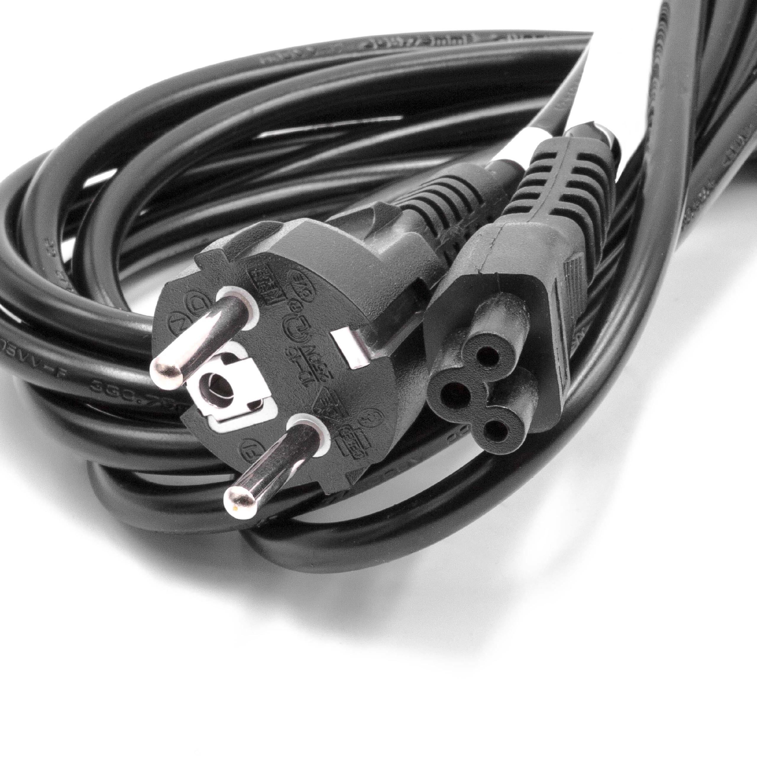 5x Cable de red C5 euroconector compatible con dispositivo IEC por ej. PC, monitor, ordenador - 5 m