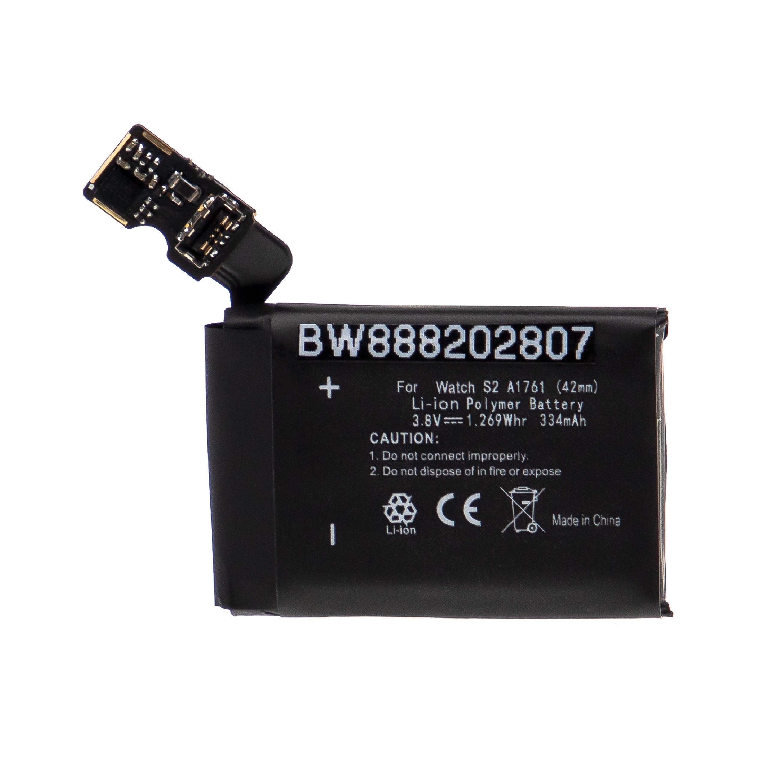 Batería reemplaza Apple A1761 para smartwatch Apple - 334 mAh 3,8 V Li-poli