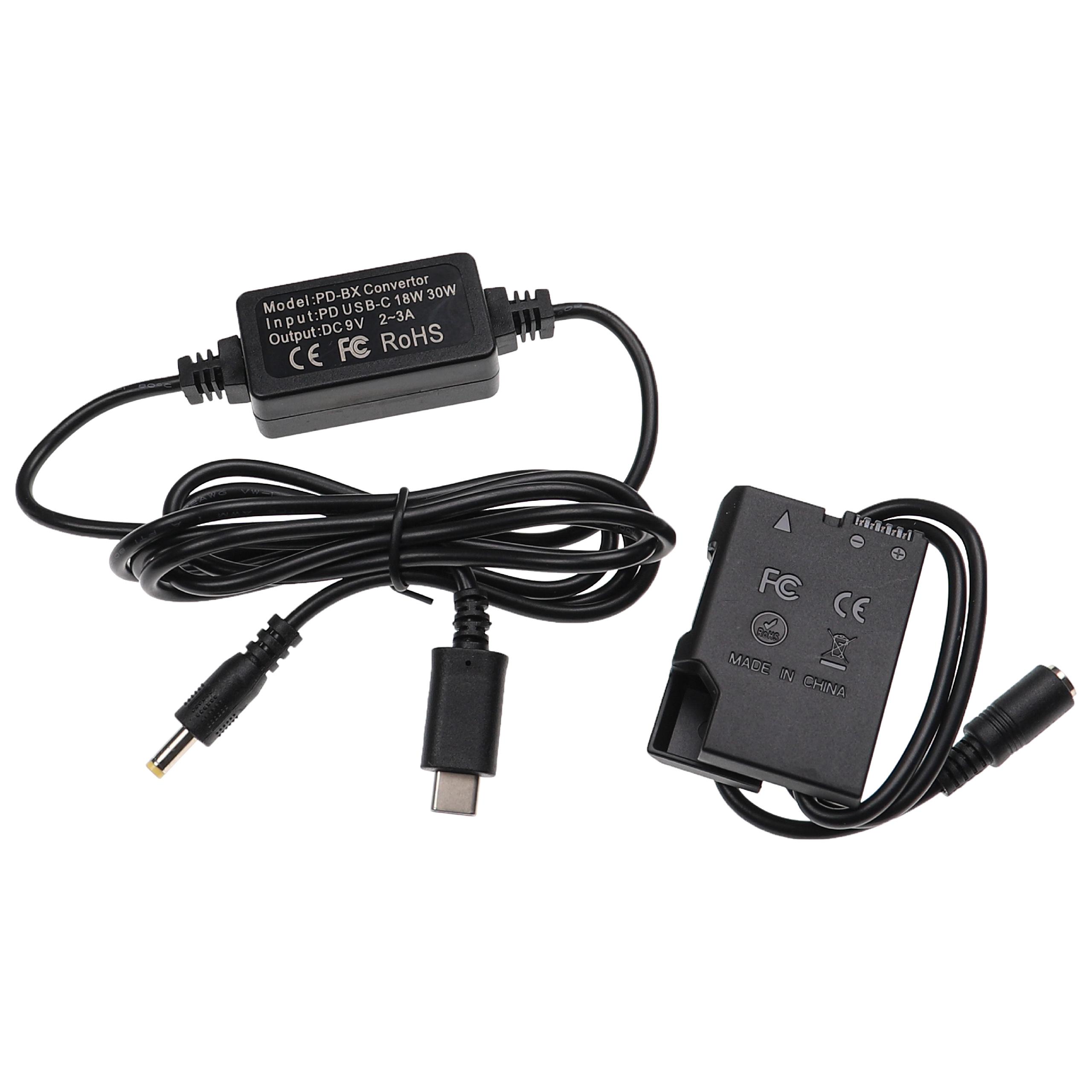 USB Power Supply replaces EH-5 for Camera + DC Coupler as Nikon EP-5A - 2 m, 9 V 3.0 A