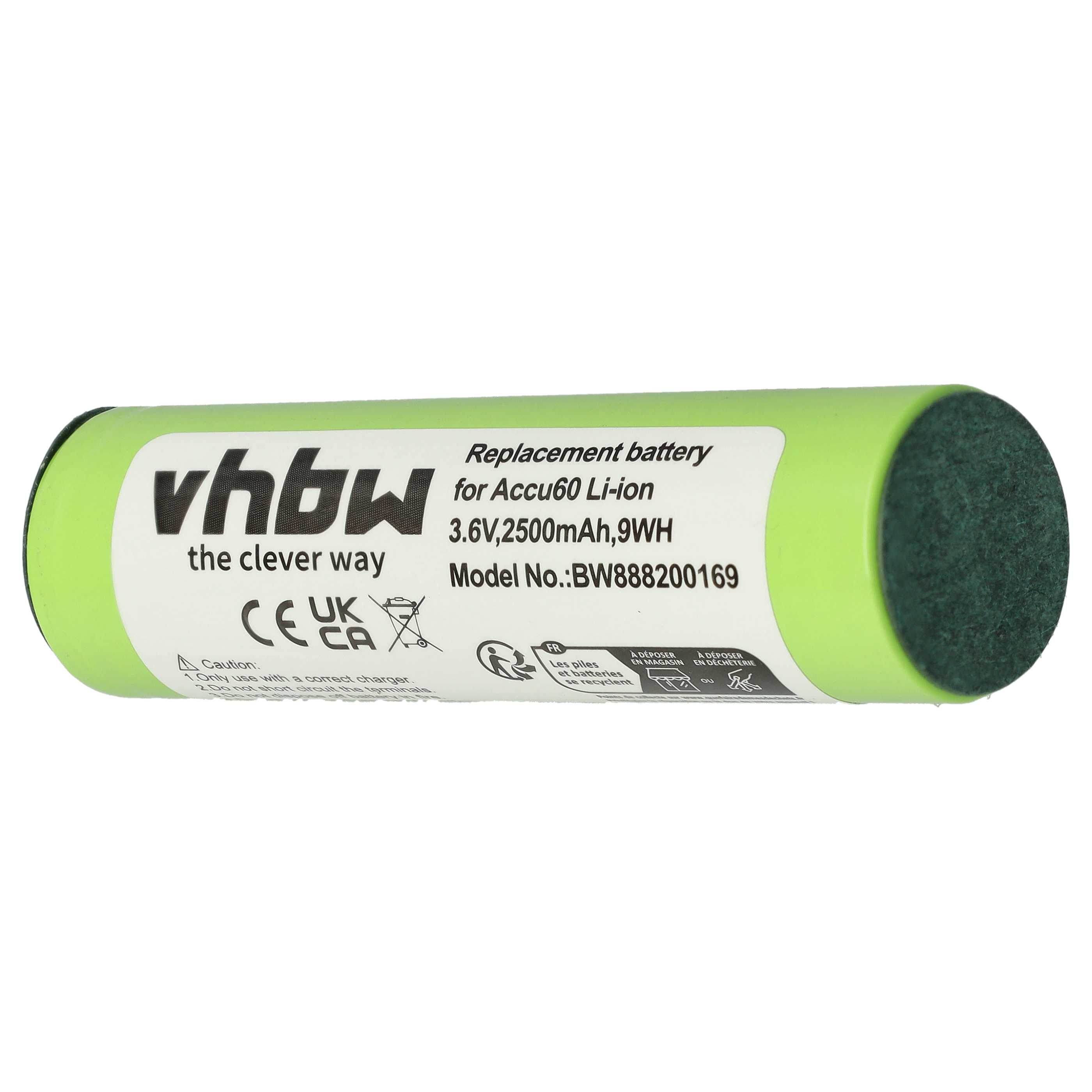 Battery replaces Gardena 08829-00.640.00, 08800-000.640.00 Electric Power Tool - 2500 mAh, 3.6 V, Li-Ion