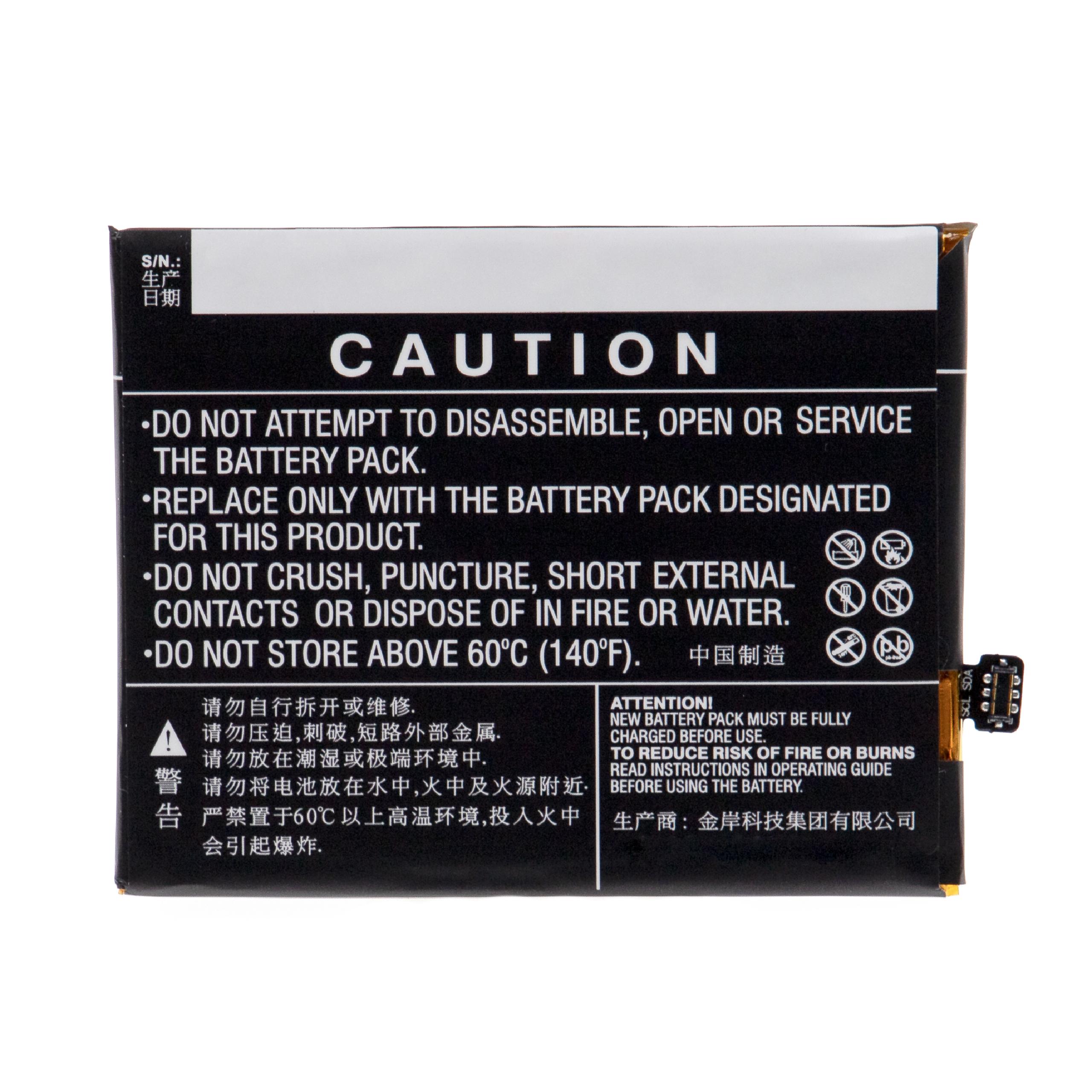 Batteria sostituisce BLP637 per cellulare OnePlus - 3200mAh 3,85V Li-Poly